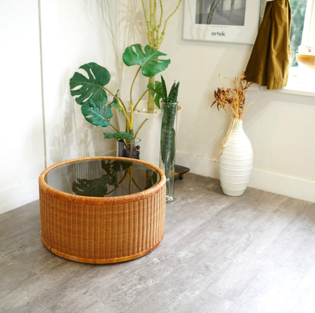 山川ラタン 剣持勇 センターテーブル ヴィンテージ