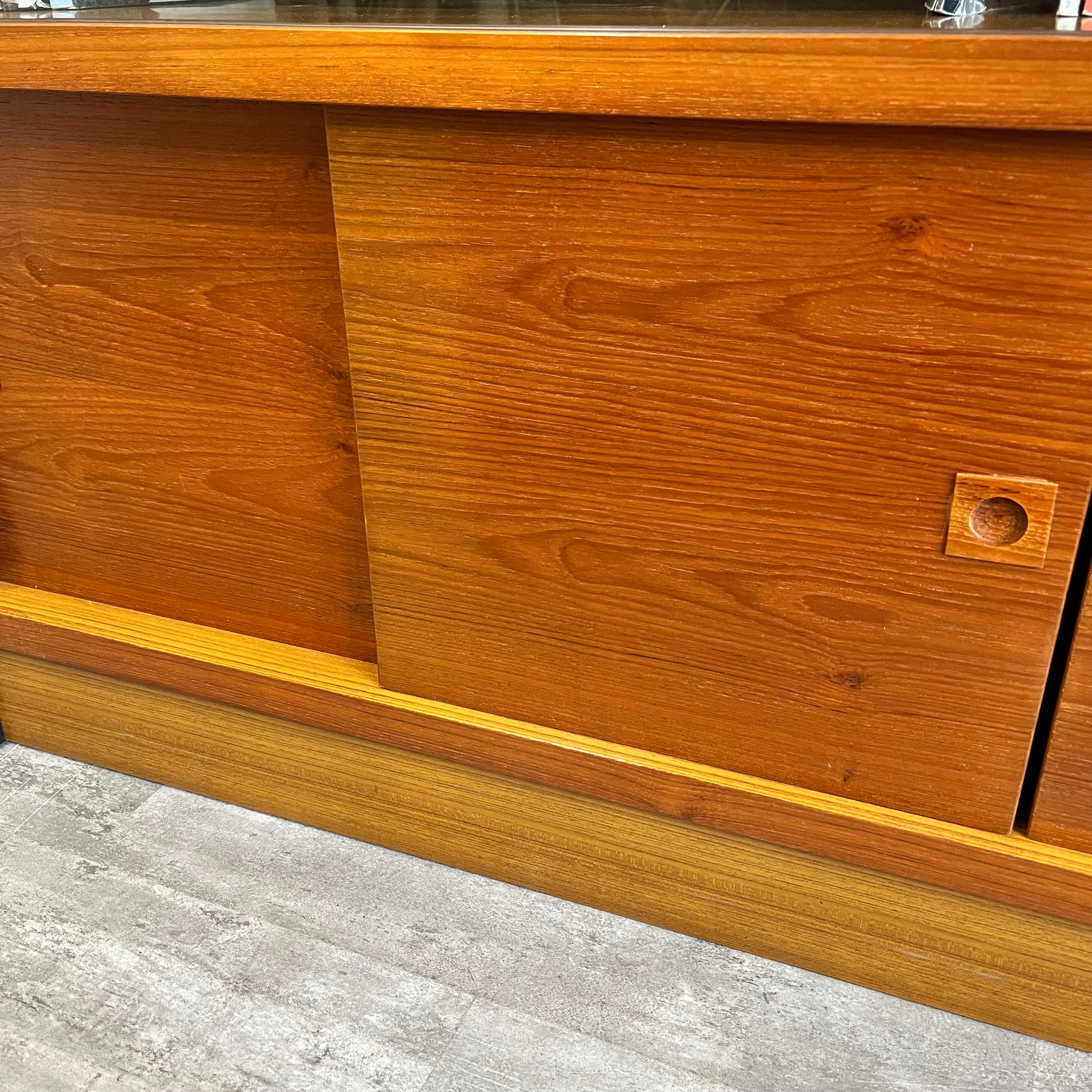 チーク材 ガラスショーケース 本棚 ジャパンヴィンテージ