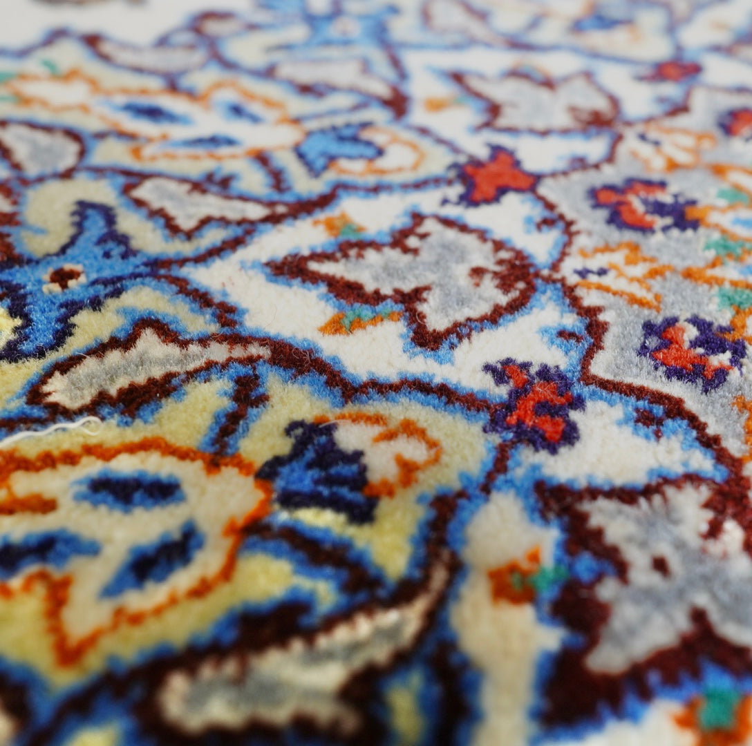 ペルシャ絨毯 ウール 手織り ラグ 104×70cm