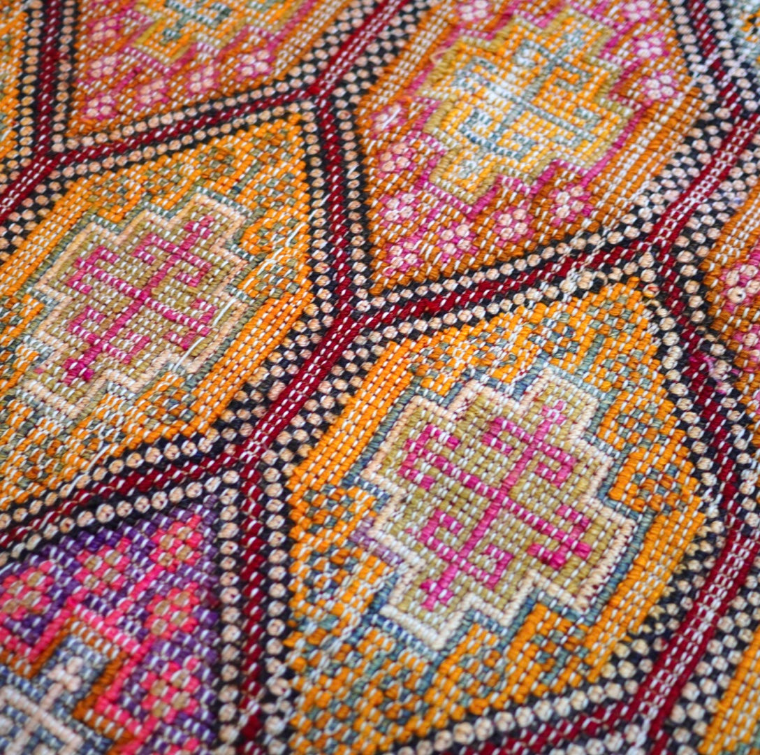 オールドキリム 124×306 ラグ 絨毯 ヴィンテージ