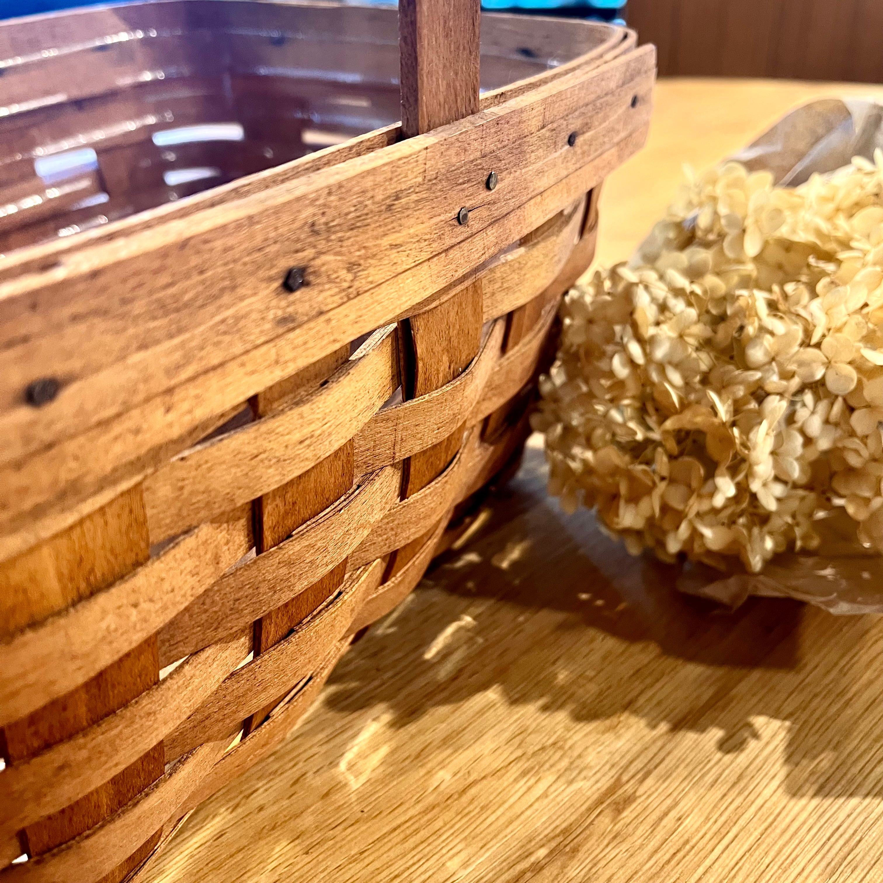 ロンガバーガー/Longaberger バスケット 中 横長【2a】 かご カントリー