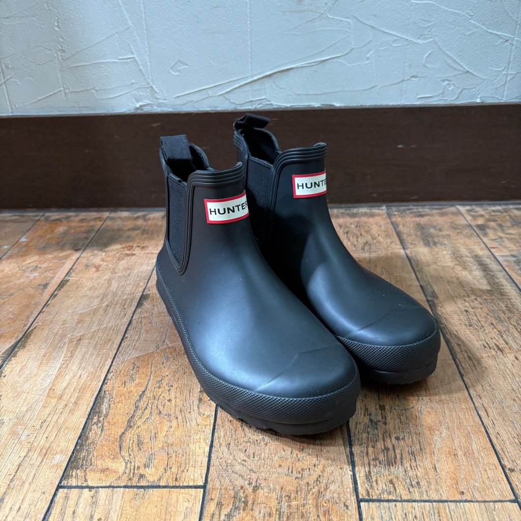 【古着】HUNTER レインブーツ 24㎝ ブラック 未使用