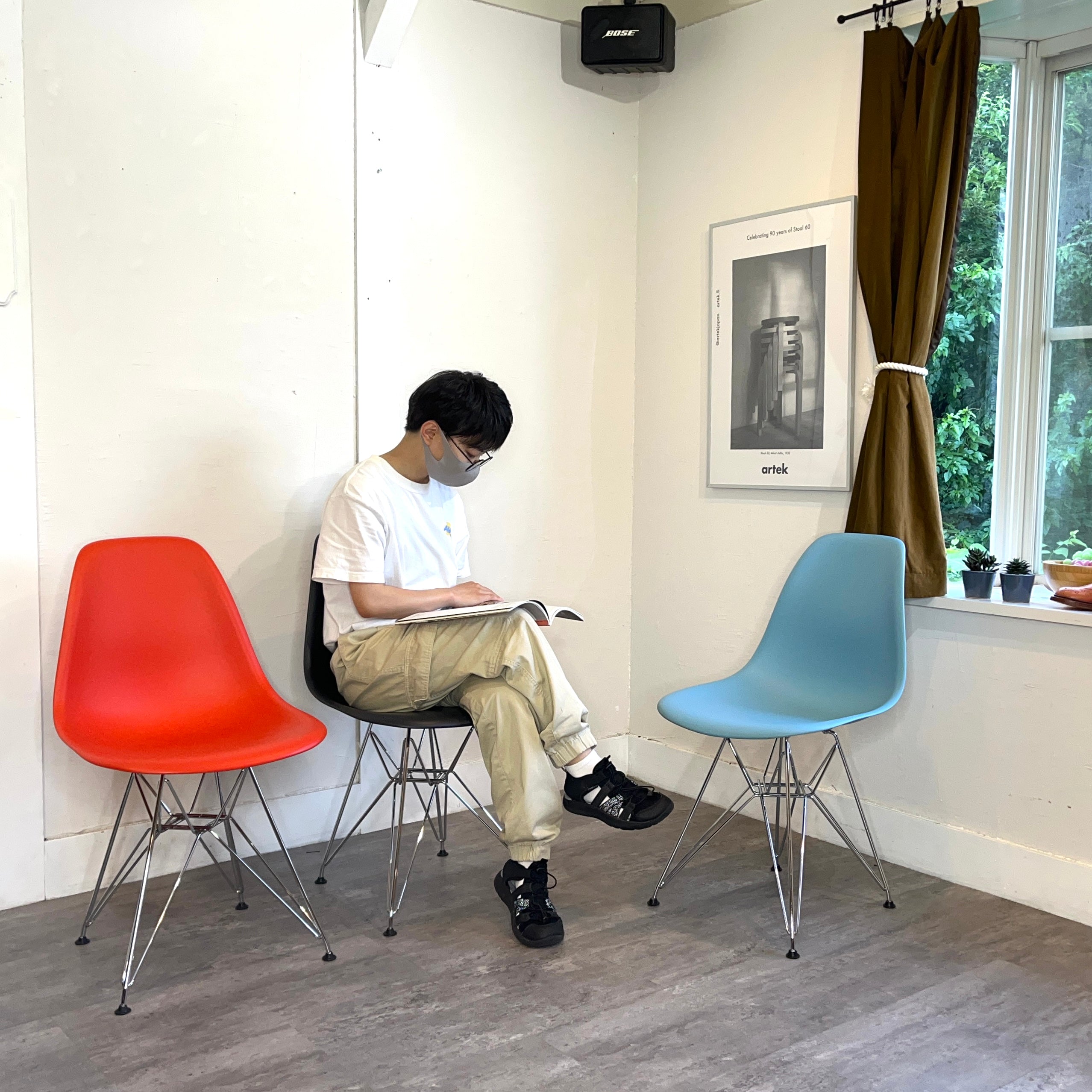 ハーマンミラー / Herman Miller ヴィトラ / vitra サイドシェルチェア ブラック チャールズ&レイ・イームズ ワイヤーベース