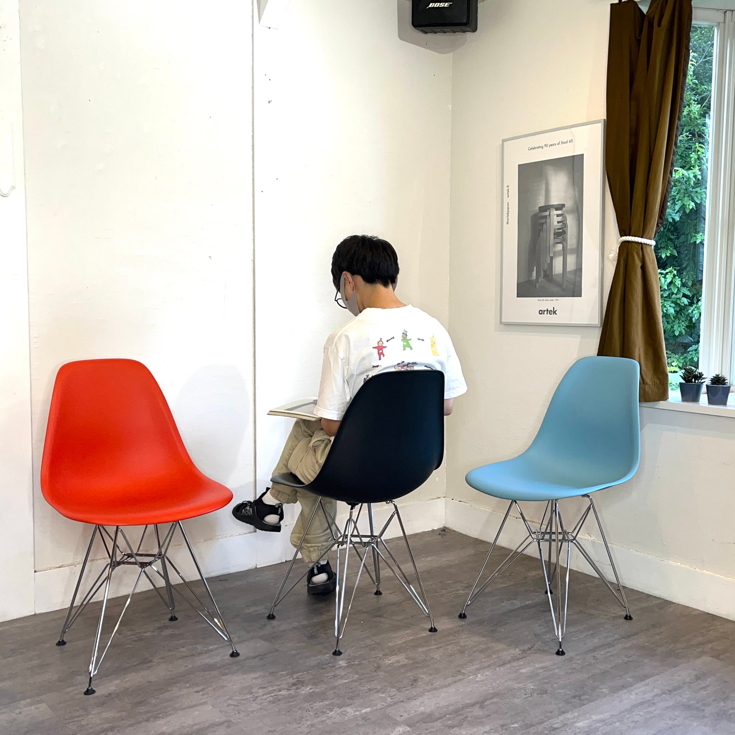 ハーマンミラー / Herman Miller ヴィトラ / vitra サイドシェルチェア ブラック チャールズ&レイ・イームズ ワイヤーベース