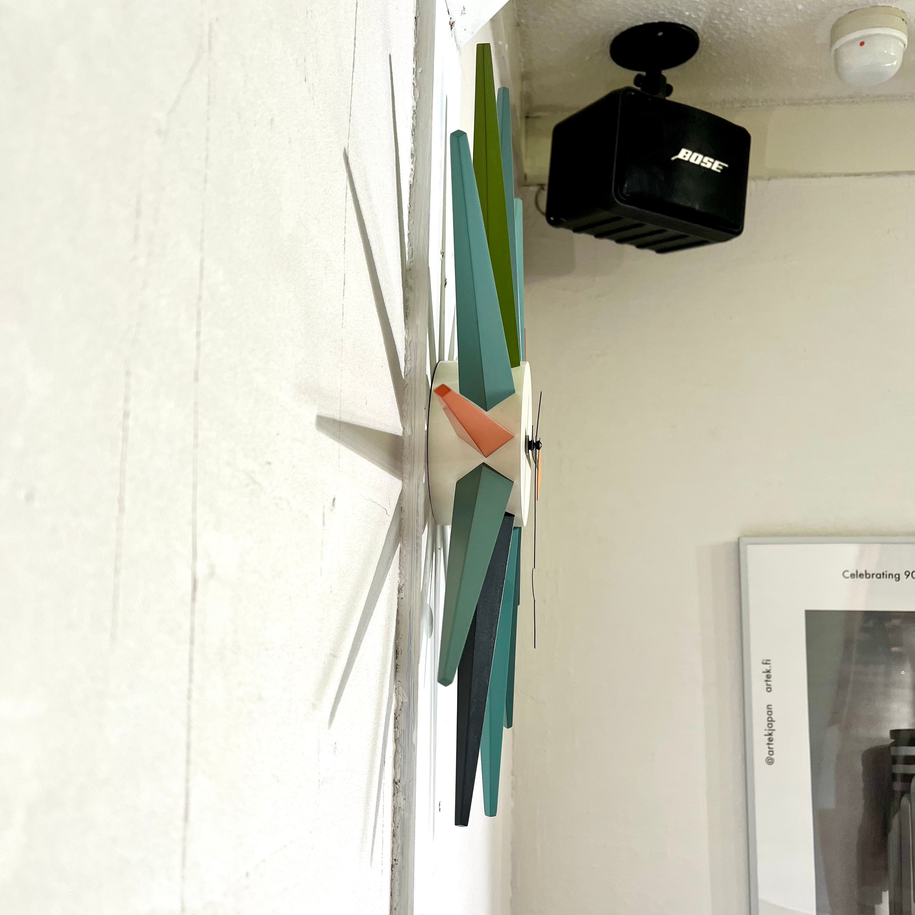 ヴィトラ / Vitra サンバースト / Sunburst Clock マルチカラー 掛け時計