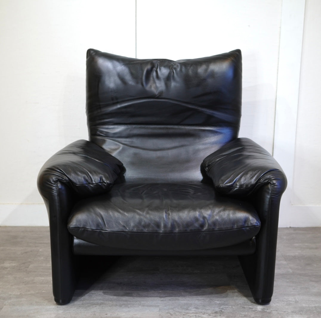 カッシーナ / Cassina 675-1P マラルンガ 本革 1人掛け ソファ ヴィコ・マジストレッティ