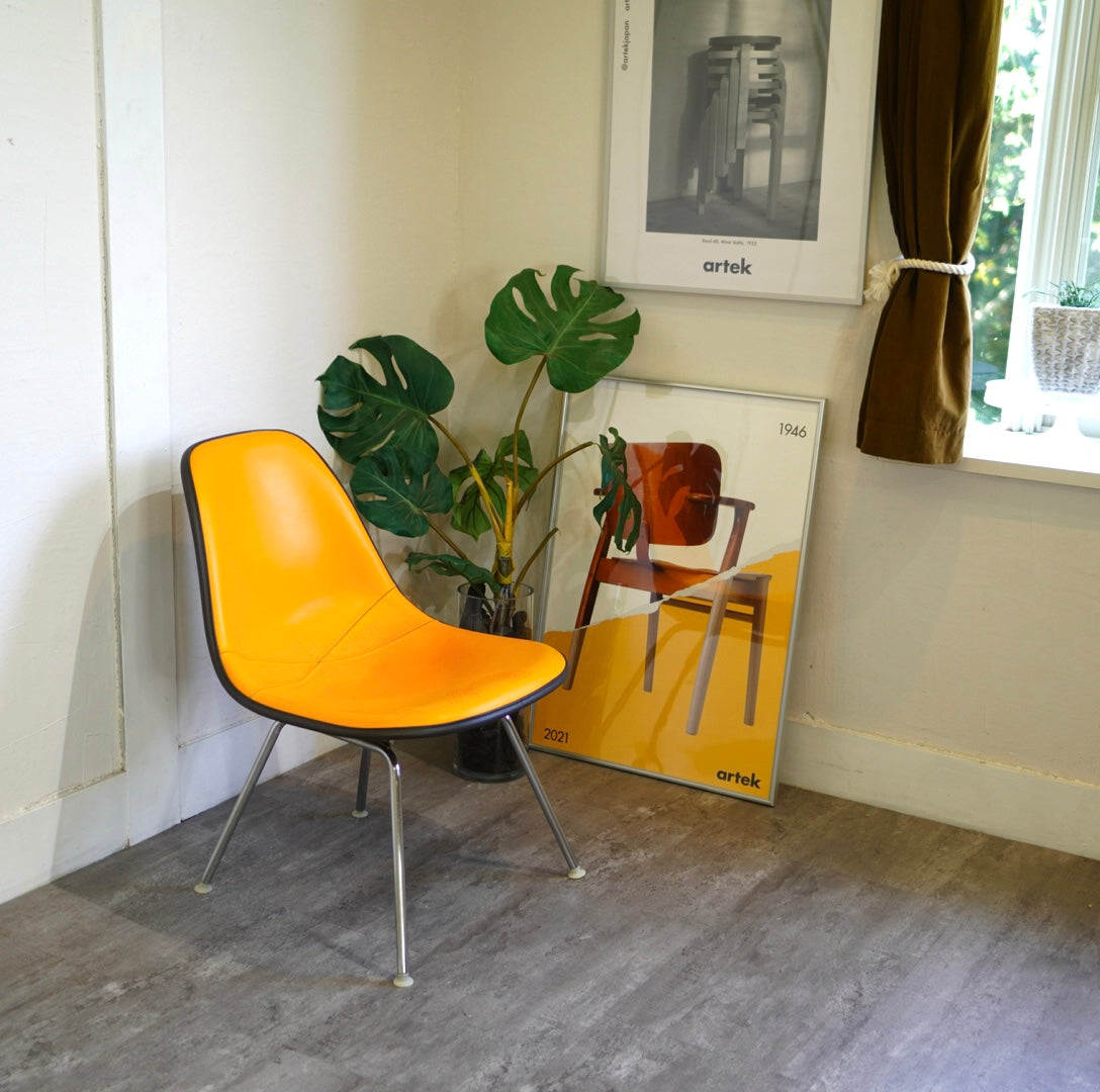 ハーマンミラー / Herman Miller サイドシェルチェア ナウガレザー チャールズ&レイ・イームズ ヴィンテージ