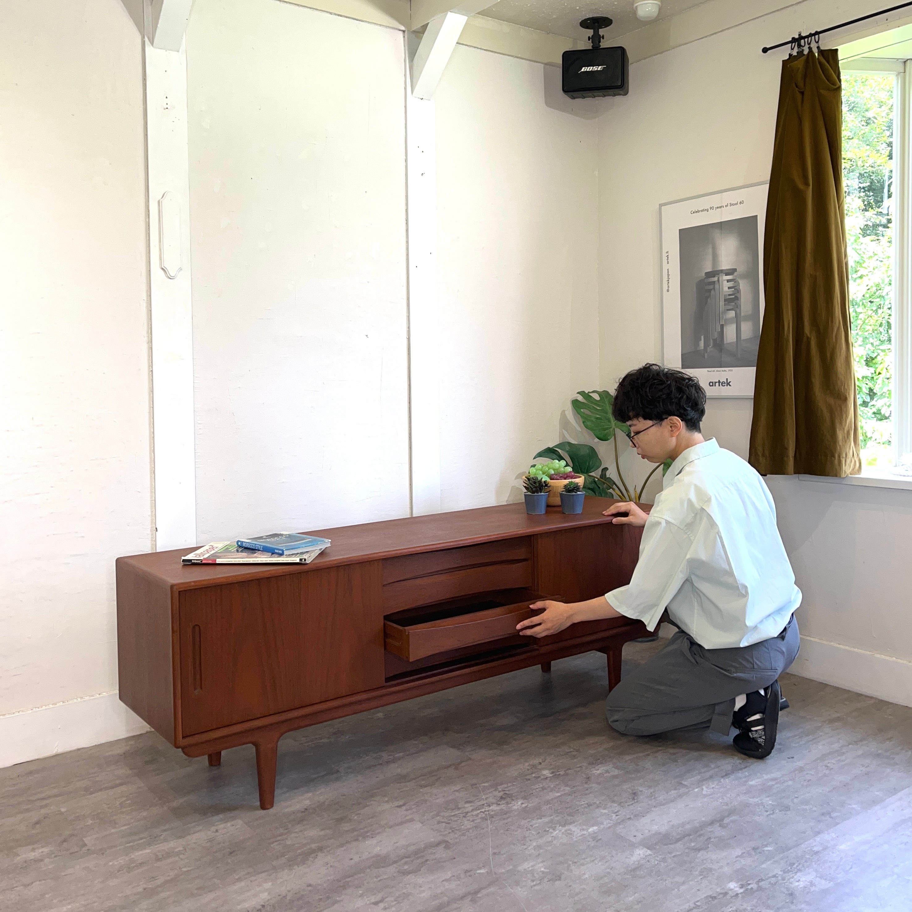 クロッケン / Klloken テレビボード02 北欧ヴィンテージスタイル チーク