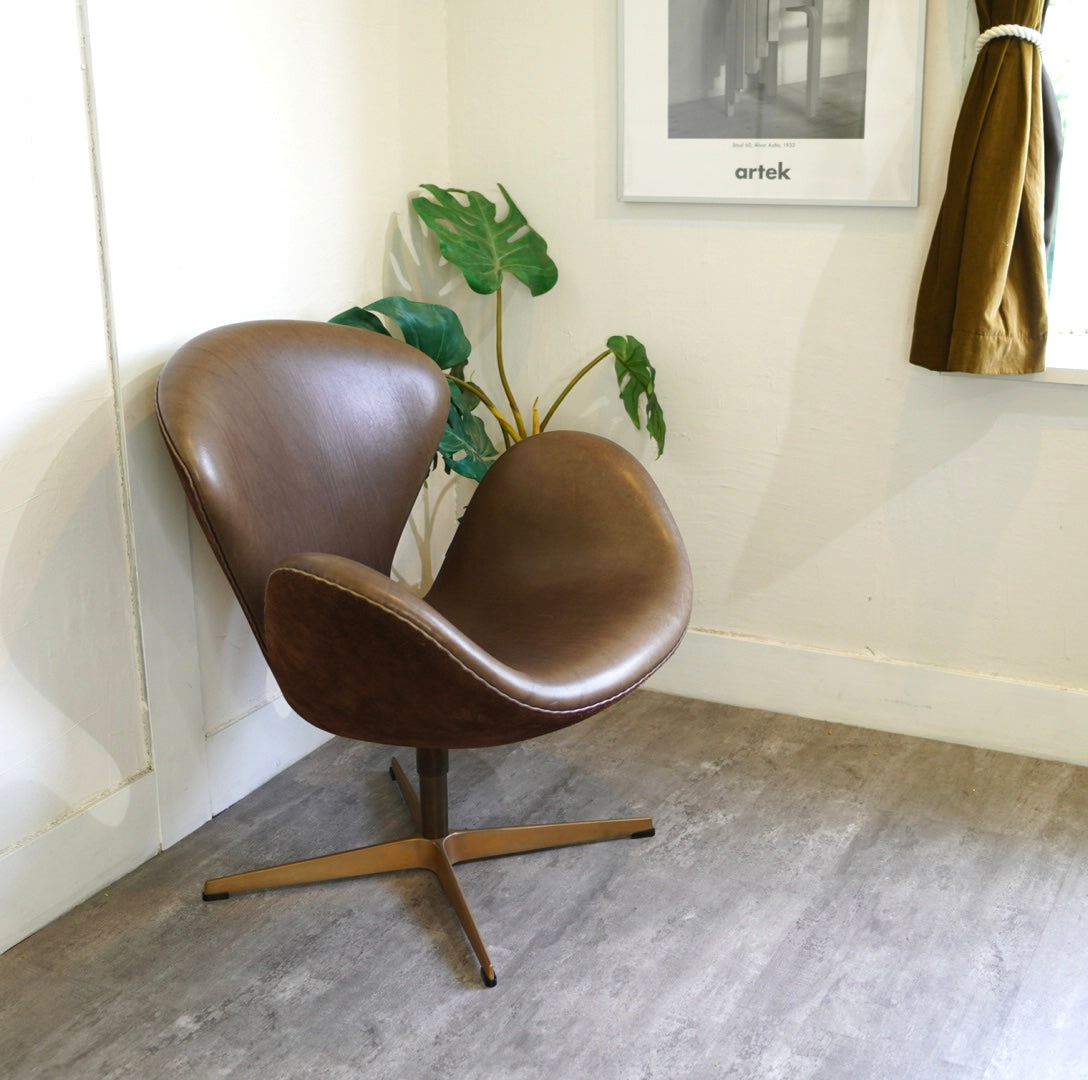 フリッツハンセン/FRITZ HANSEN スワンチェア/SWAN 50周年モデル アルネ・ヤコブセン/ Arne Jacobsen 本革張