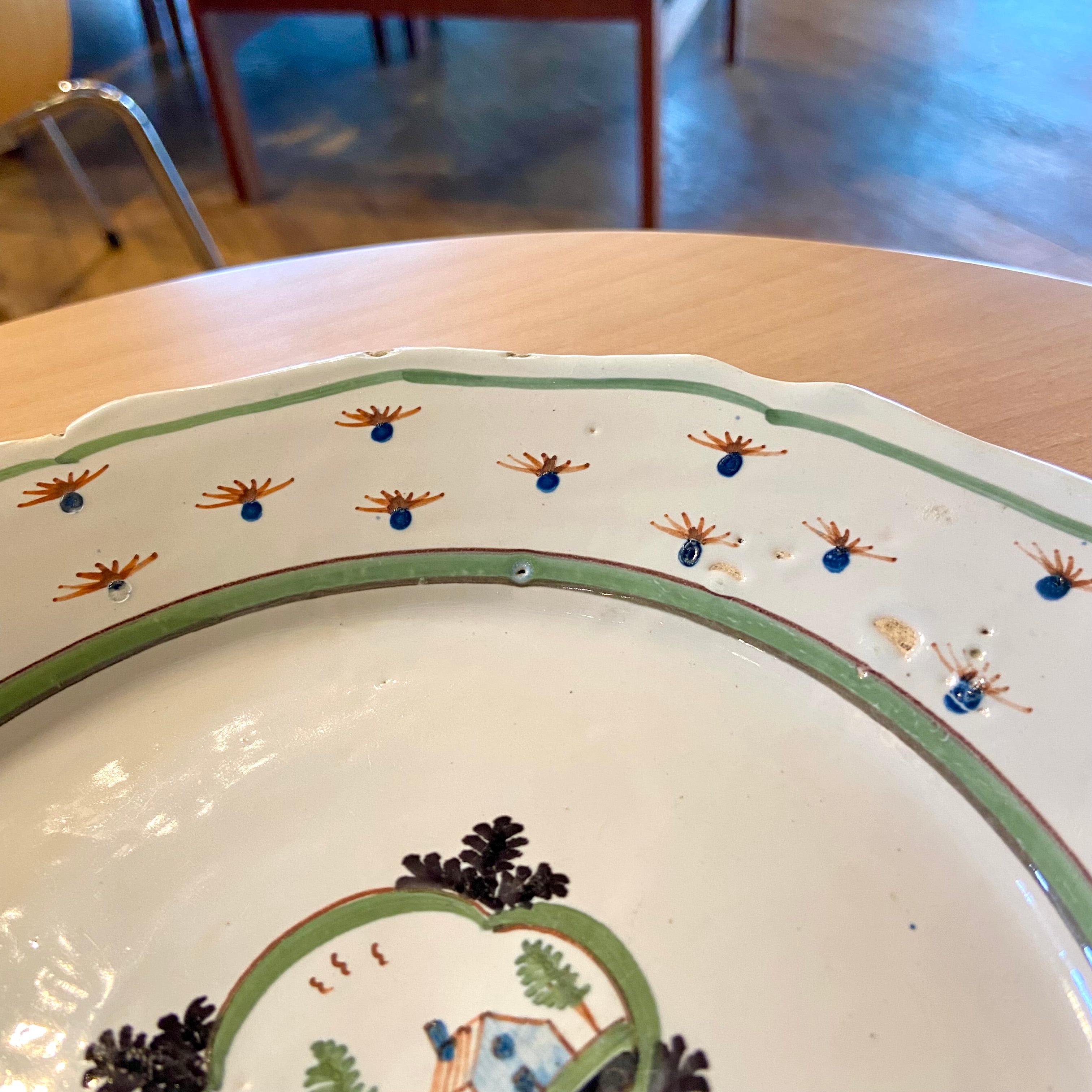 ヌヴェール窯 ファイアンス 焼き皿 フランス アンティーク