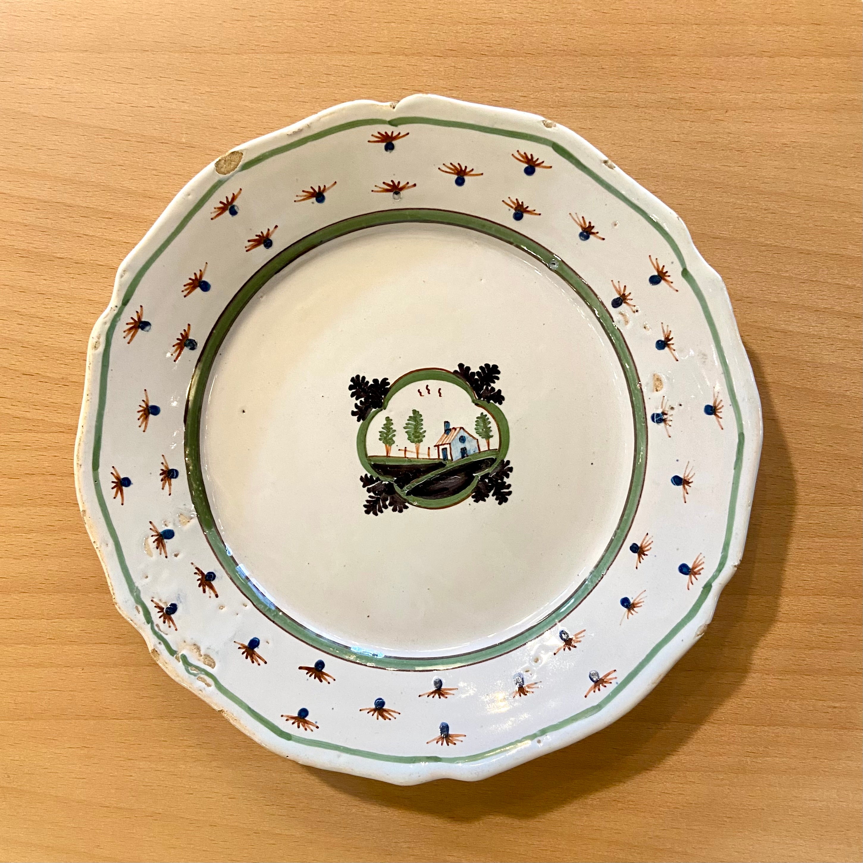 ヌヴェール窯 ファイアンス 焼き皿 フランス アンティーク