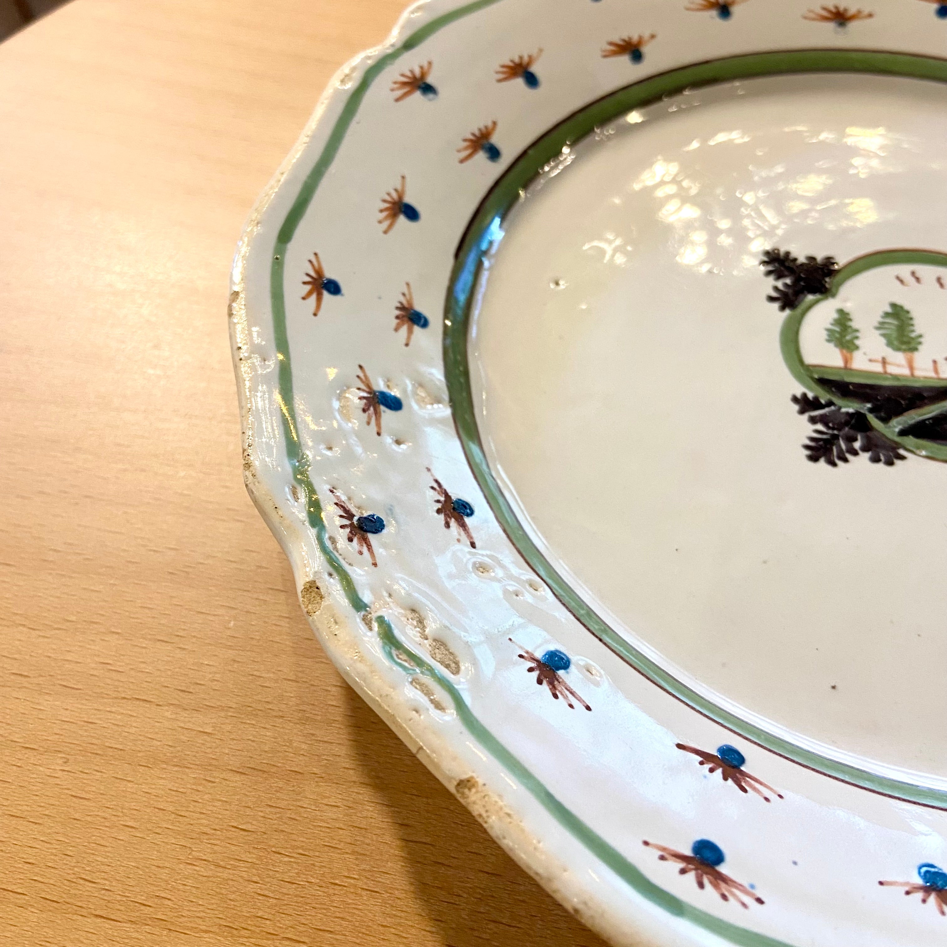 ヌヴェール窯 ファイアンス 焼き皿 フランス アンティーク