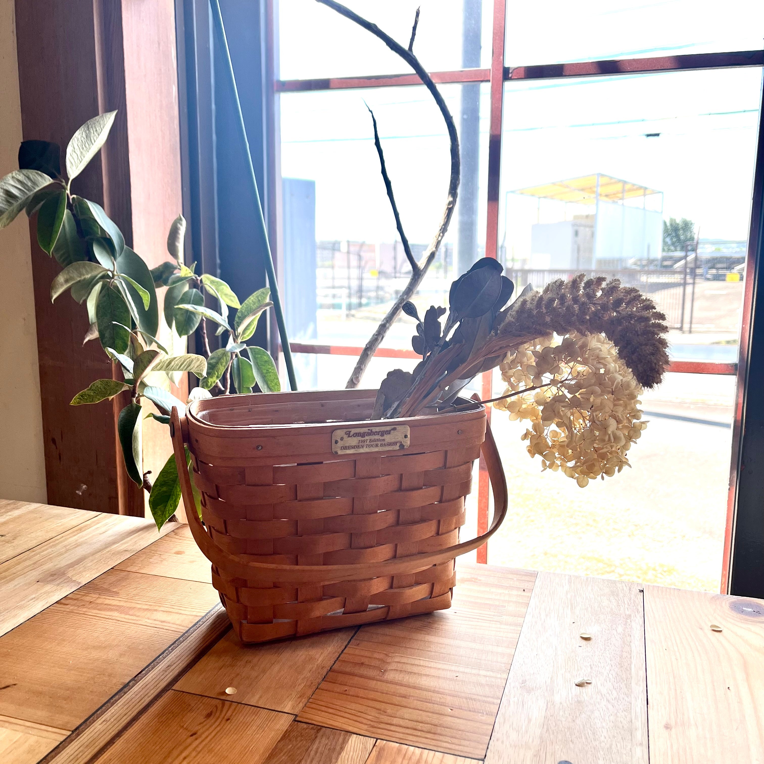 ロンガバーガー / Longaberger バスケット 横長 小 かご カントリー