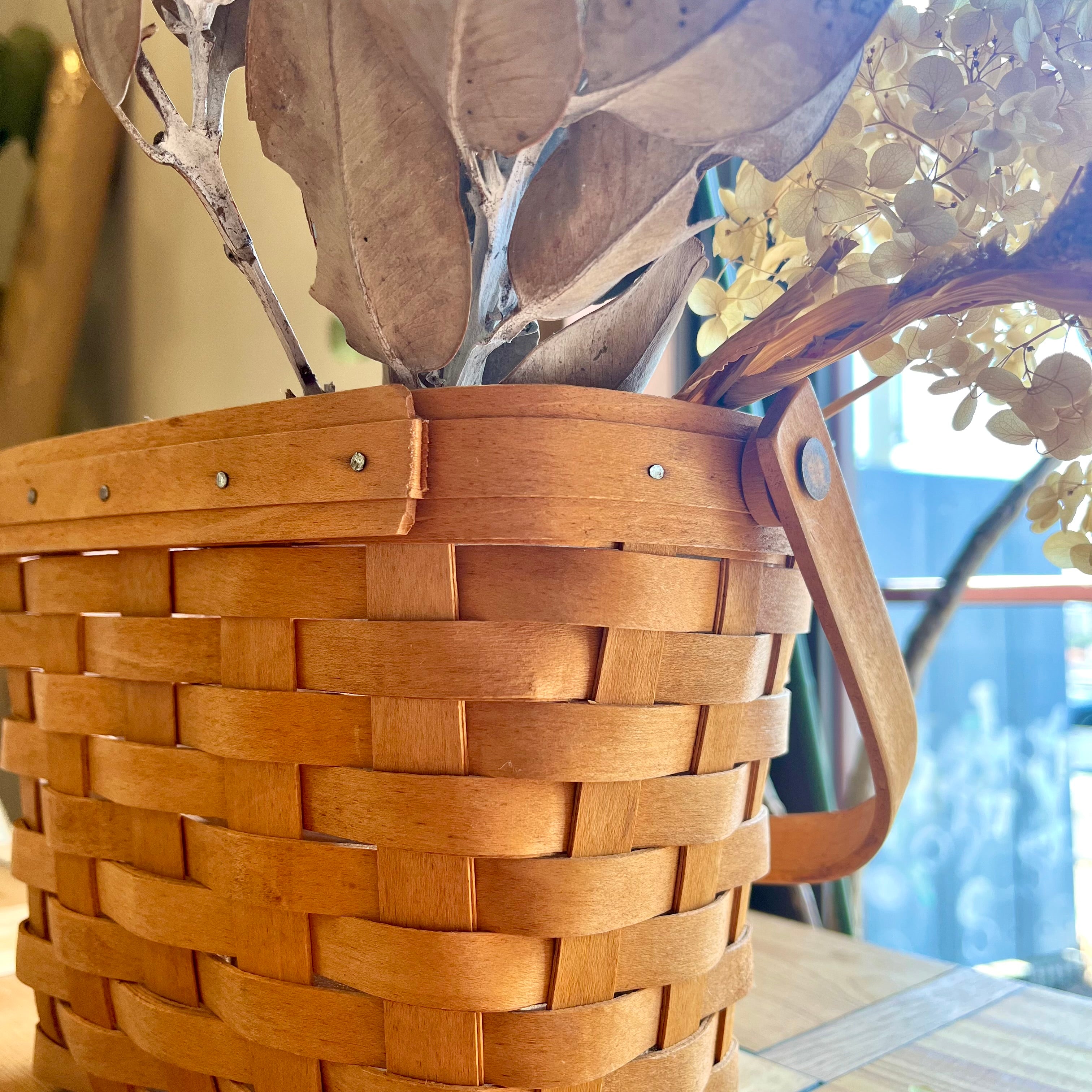 ロンガバーガー / Longaberger バスケット 横長 小 かご カントリー