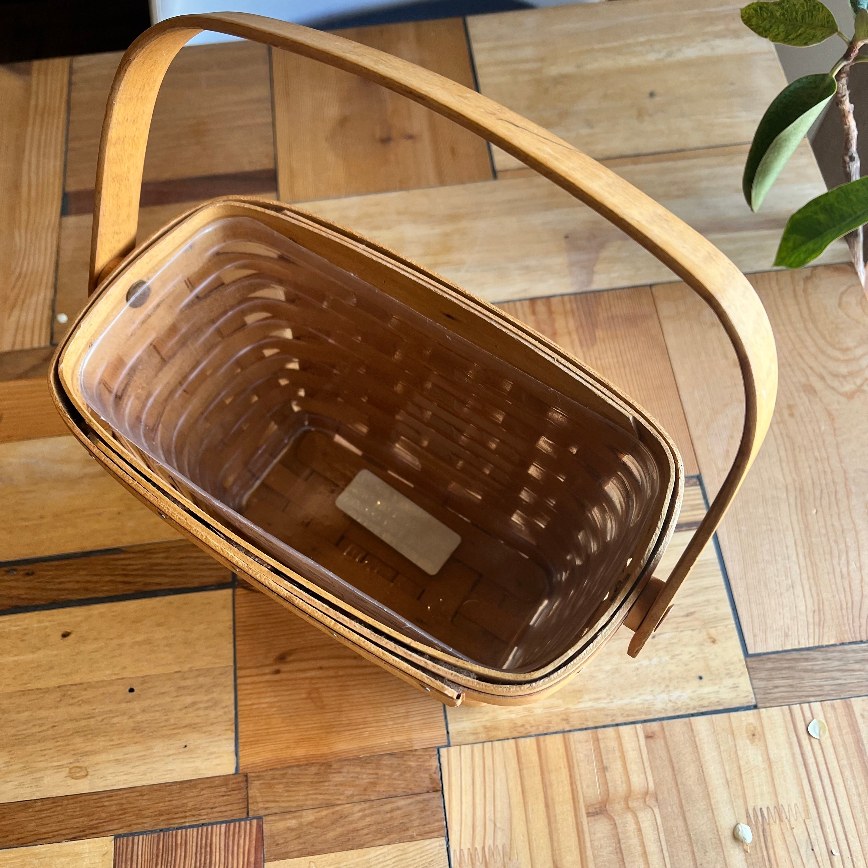 ロンガバーガー / Longaberger バスケット 横長 小 かご カントリー