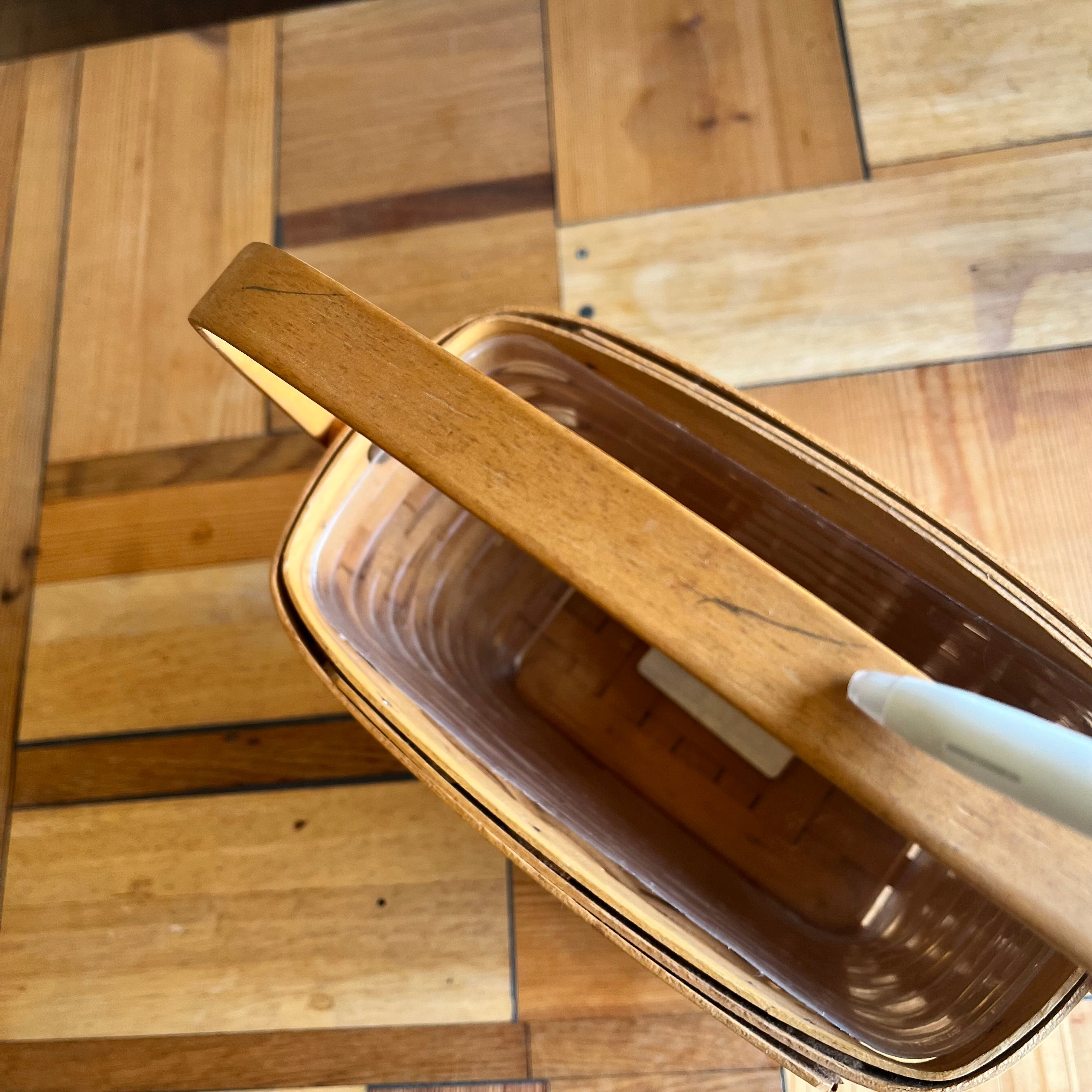 ロンガバーガー / Longaberger バスケット 横長 小 かご カントリー