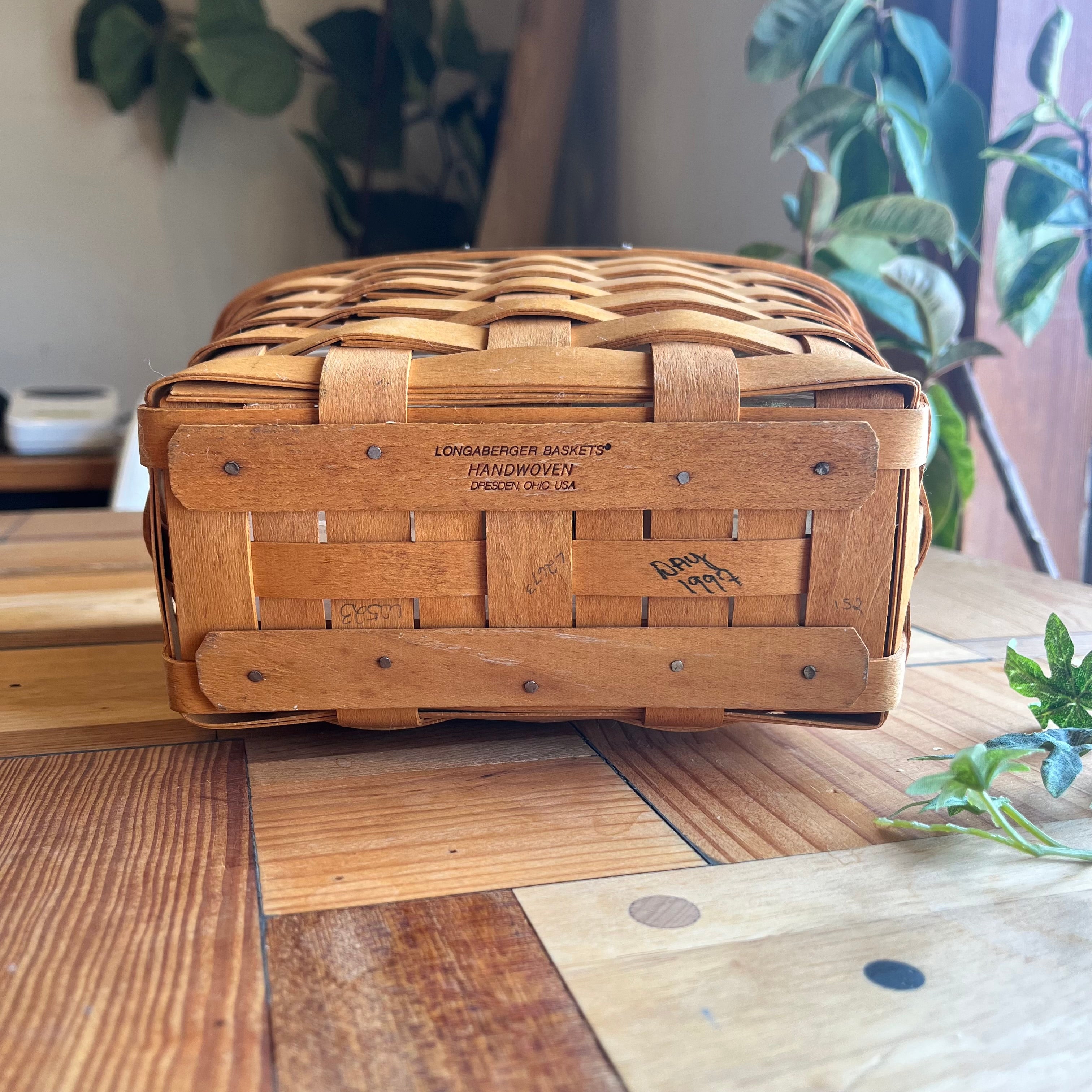 ロンガバーガー / Longaberger バスケット 横長 小 かご カントリー