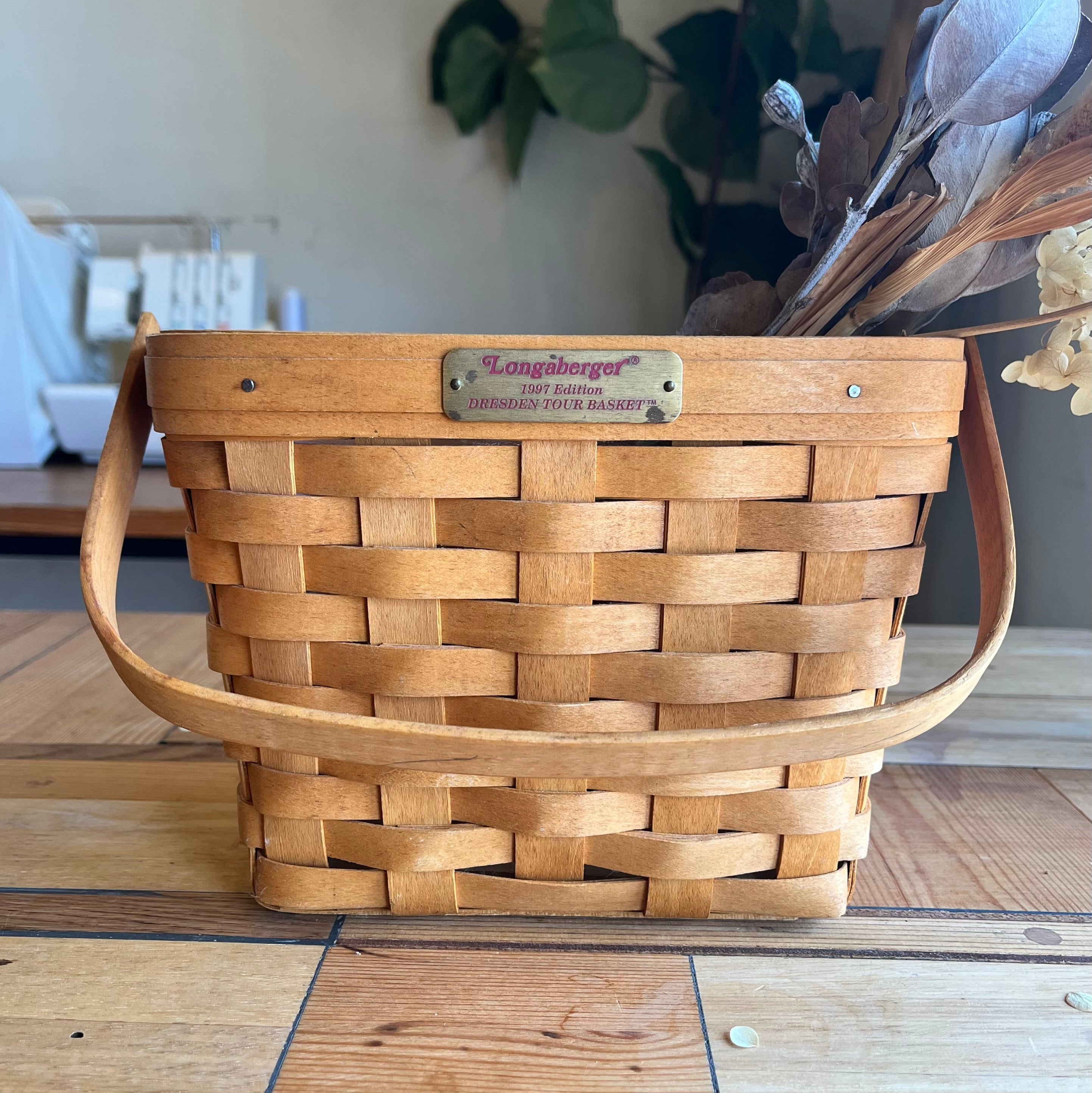 ロンガバーガー / Longaberger バスケット 横長 小 かご カントリー