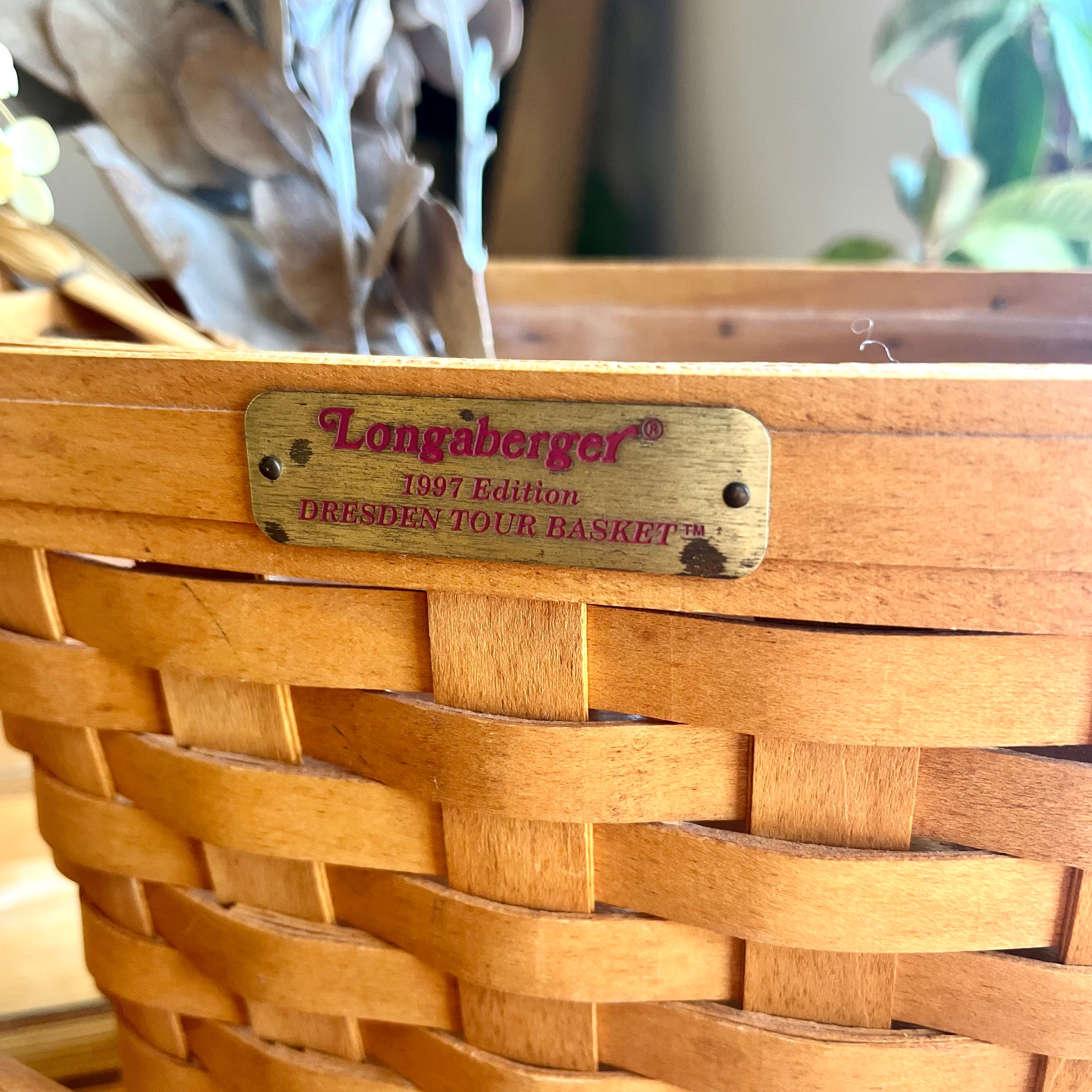 ロンガバーガー / Longaberger バスケット 横長 小 かご カントリー