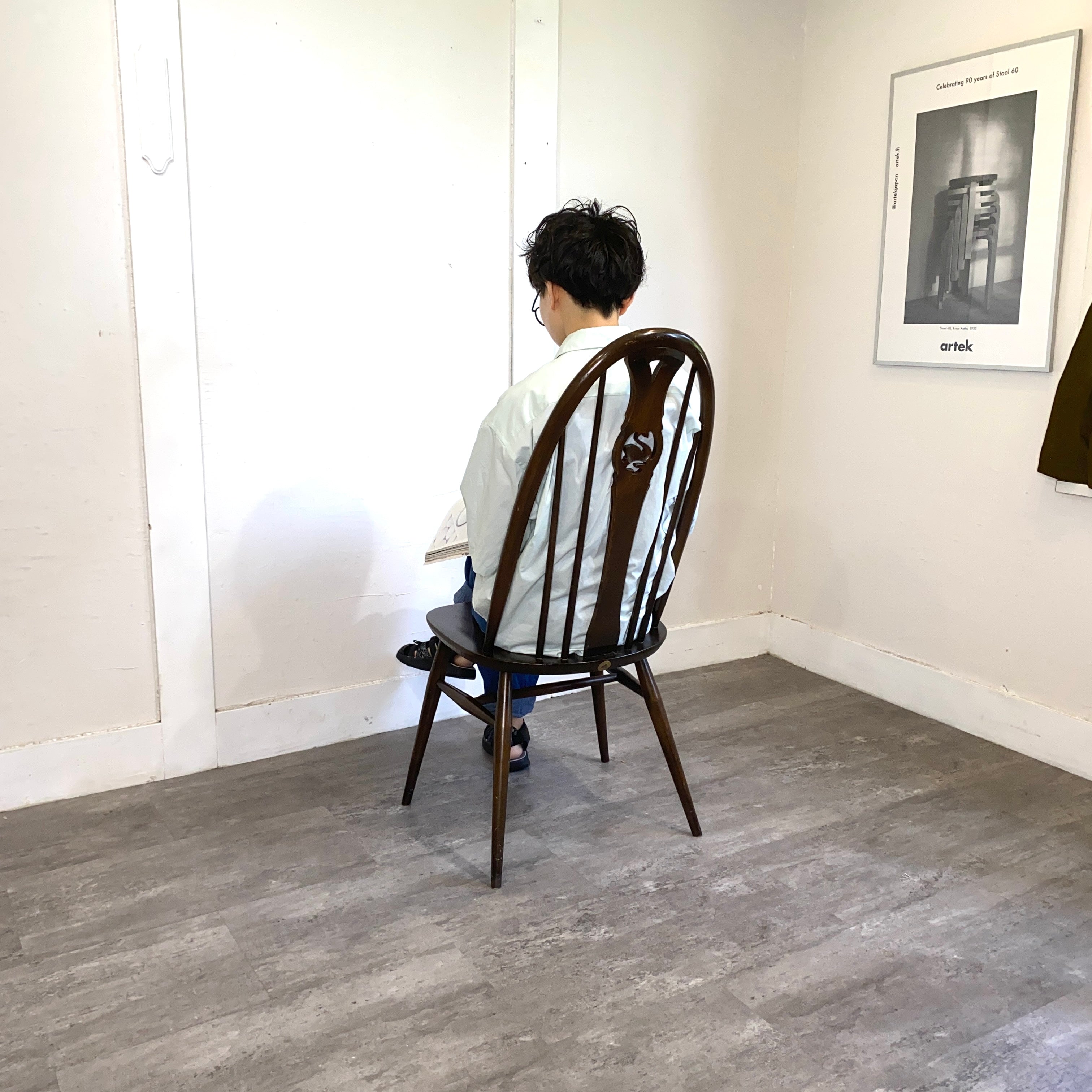 アーコール / ERCOL クエーカーチェア スワンバックチェア ダイニングチェア