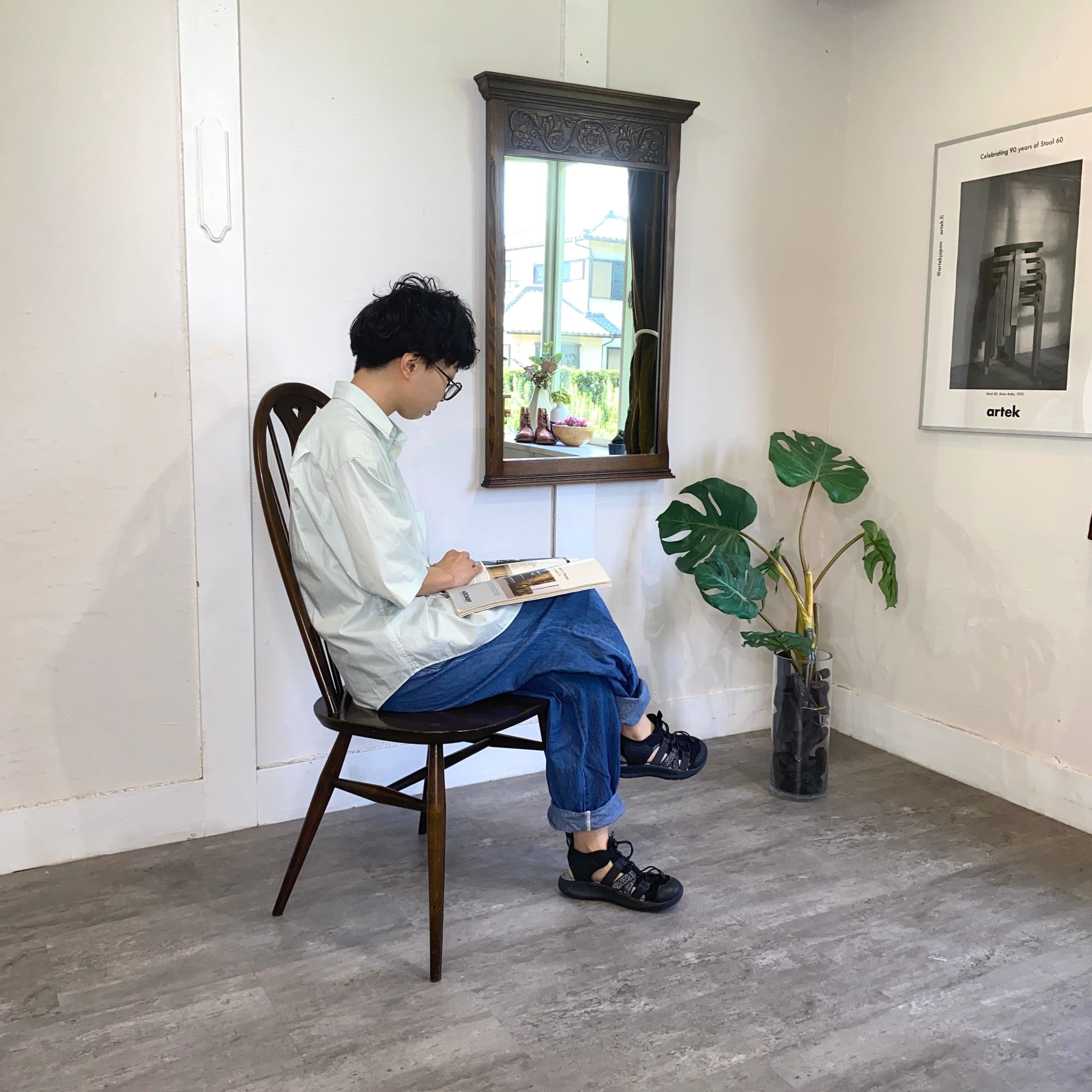 アーコール / ERCOL クエーカーチェア スワンバックチェア ダイニングチェア