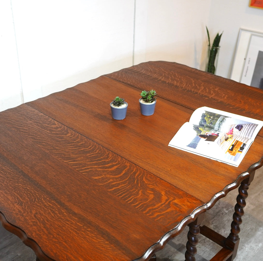 ゲートレッグ バタフライテーブル 伸長式テーブル 英国アンティーク