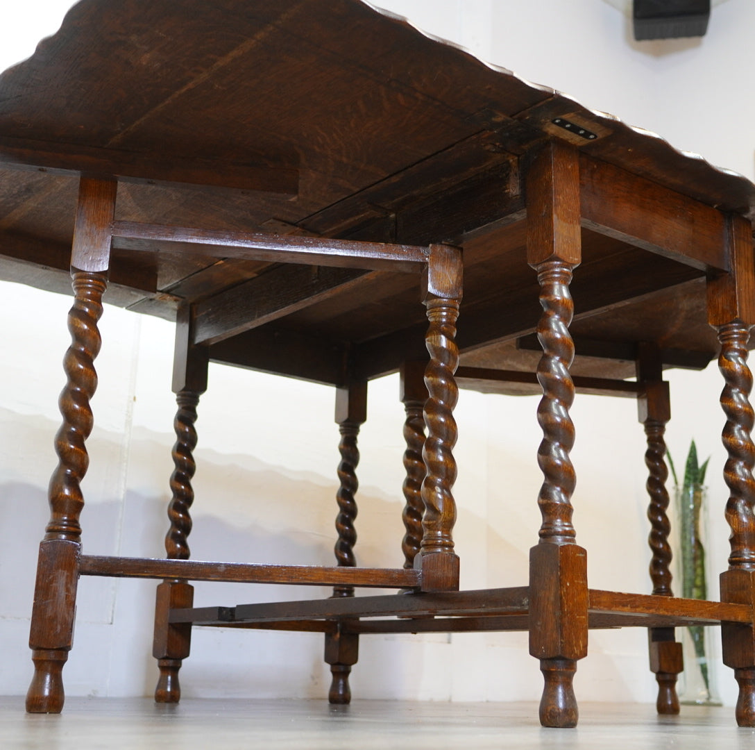 ゲートレッグ バタフライテーブル 伸長式テーブル 英国アンティーク