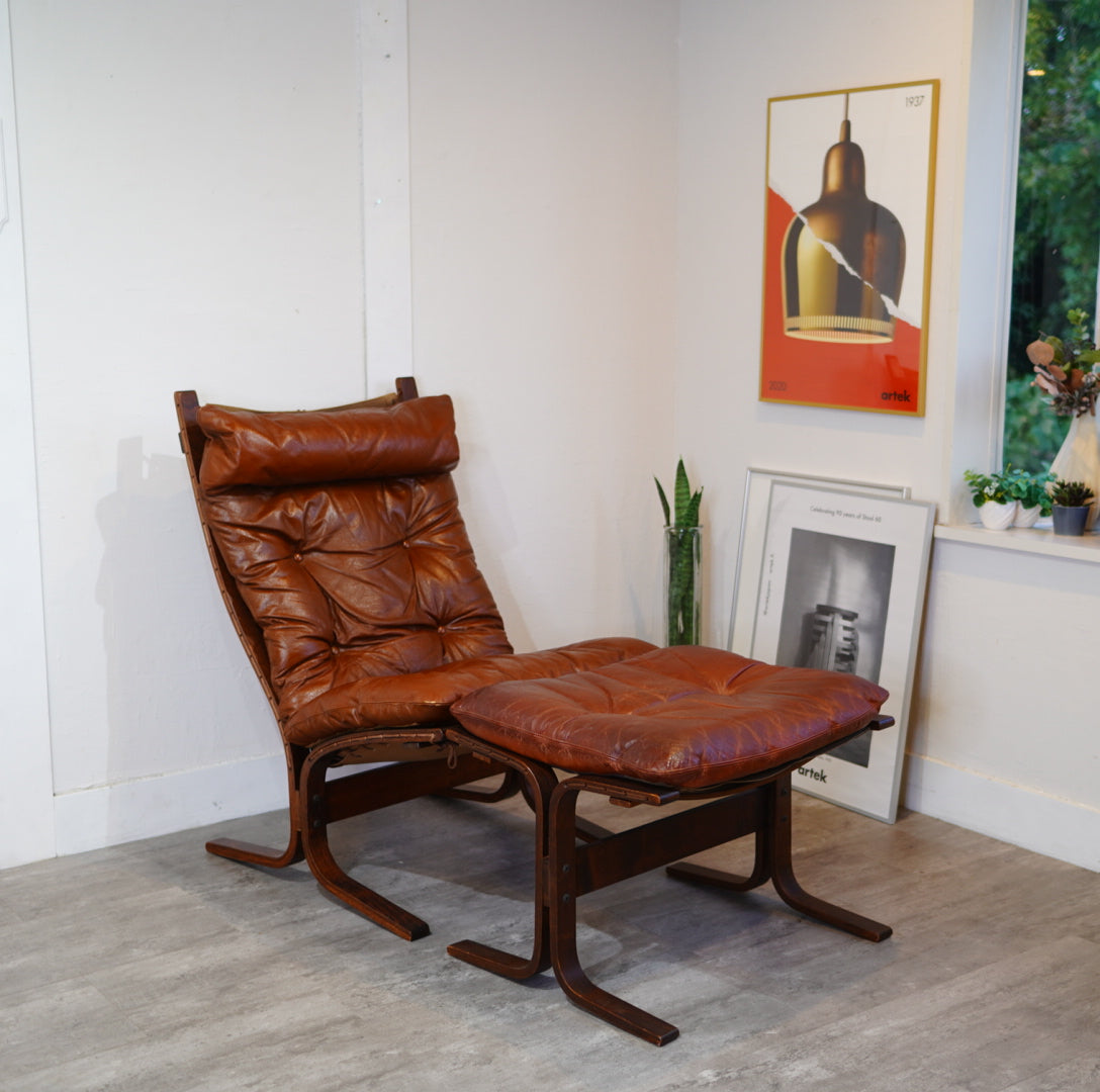 ウェストノーファ / WESTNOFA シエスタ / SIESTA パーソナルチェア&オットマンset 北欧 ヴィンテージ