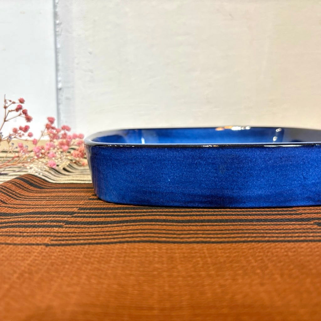ロイヤルコペンハーゲン / Royal Copenhagen 24 テネラ 角皿 青 鳥 大 ヴィンテージ
