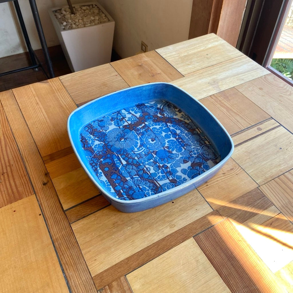ロイヤルコペンハーゲン / Royal Copenhagen 25 バッカ 角皿 花 大 ヴィンテージ