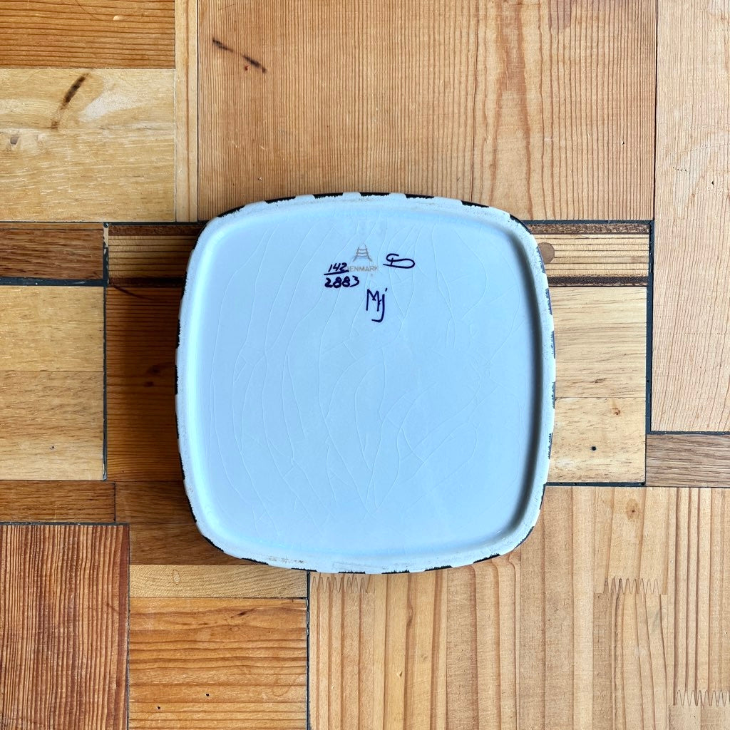 ロイヤルコペンハーゲン / Royal Copenhagen 26 テネラ 角皿 花 青 ヴィンテージ