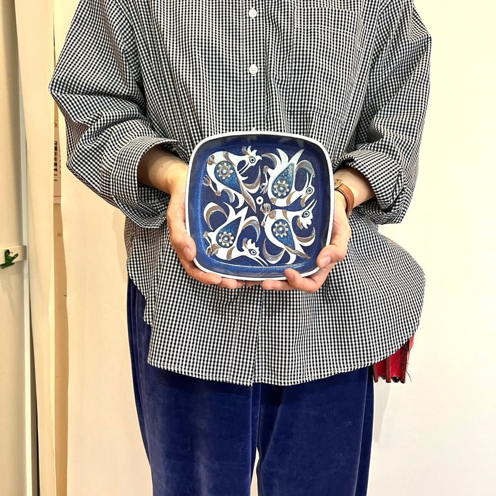 ロイヤルコペンハーゲン / Royal Copenhagen 27 バッカ角皿 4羽の鳥【2】ヴィンテージ