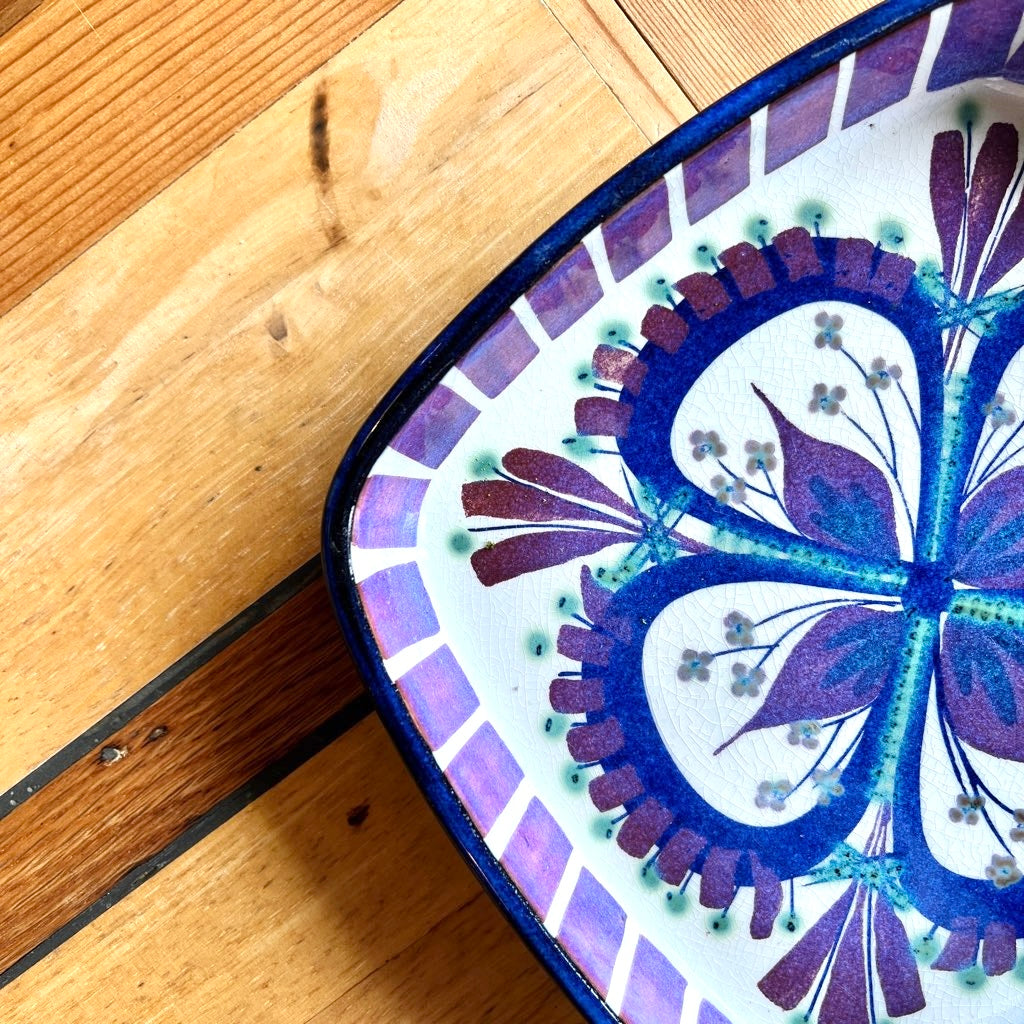 ロイヤルコペンハーゲン / Royal Copenhagen 29 ネテラ 角皿 青中央花 ヴィンテージ