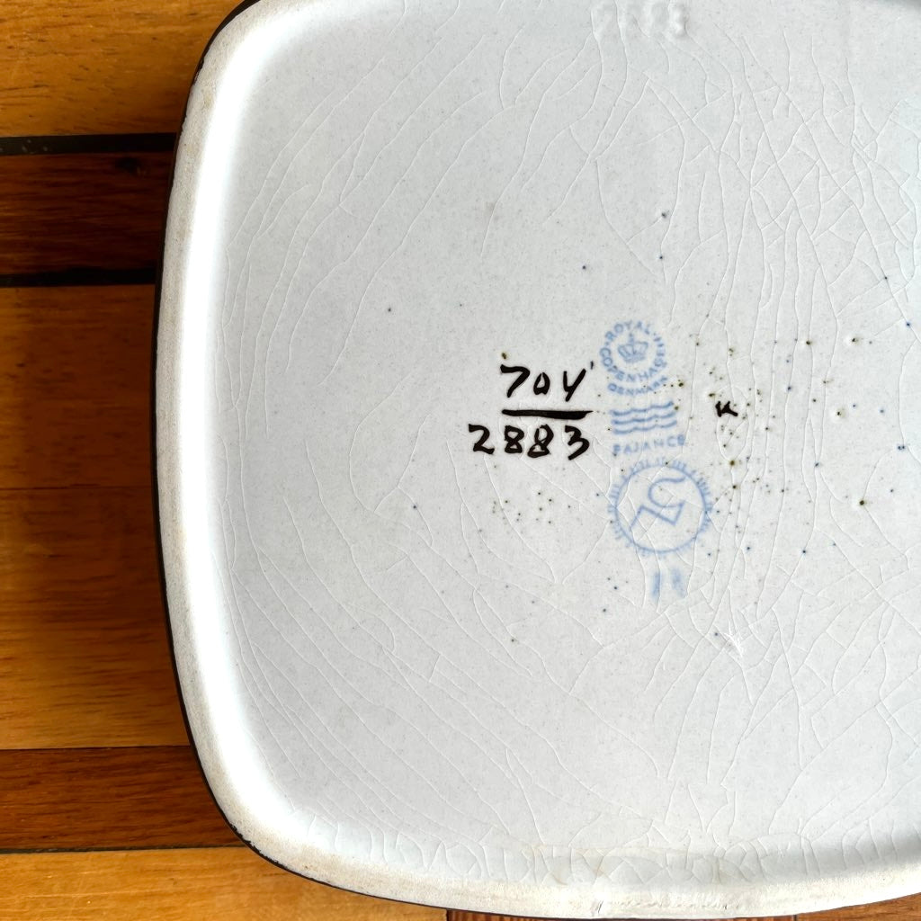 ロイヤルコペンハーゲン / Royal Copenhagen 30 バッカ 角皿ブルー ヴィンテージ