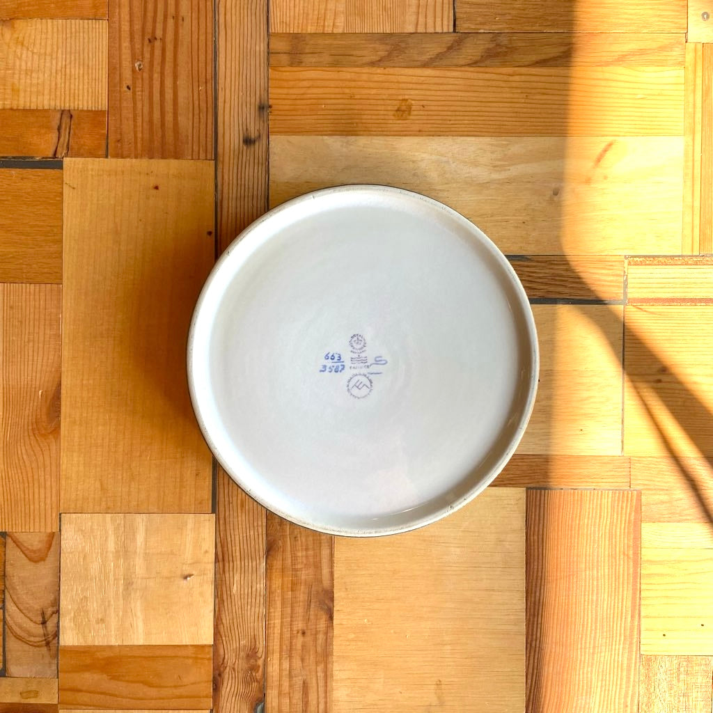 ロイヤルコペンハーゲン / Royal Copenhagen 40 バッカ 丸皿 花 青×白 ヴィンテージ