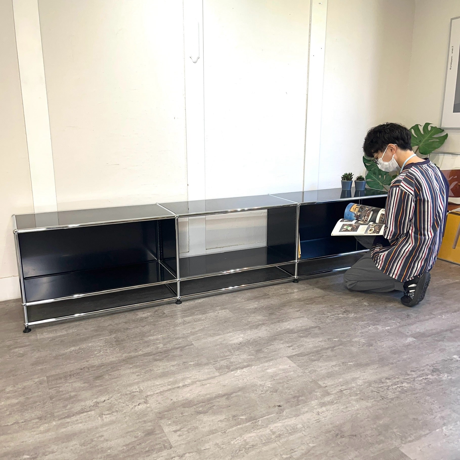 USMハラー / USM Haller オープンモジュラーキャビネット オープンシェルフ 3列1段 テレビボード