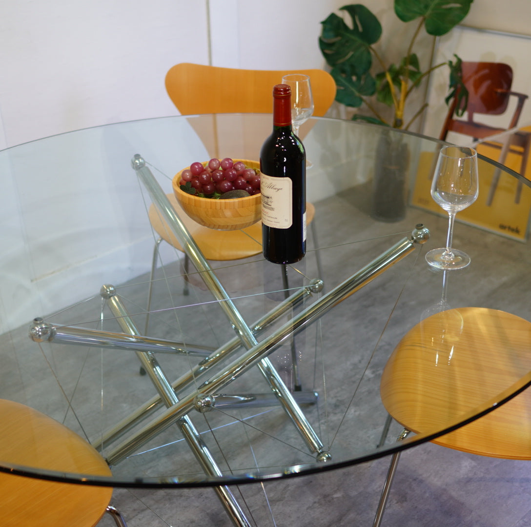 カッシーナ / Cassina 714 ガラステーブル ラウンドダイニングテーブル テオドール・ワッデル