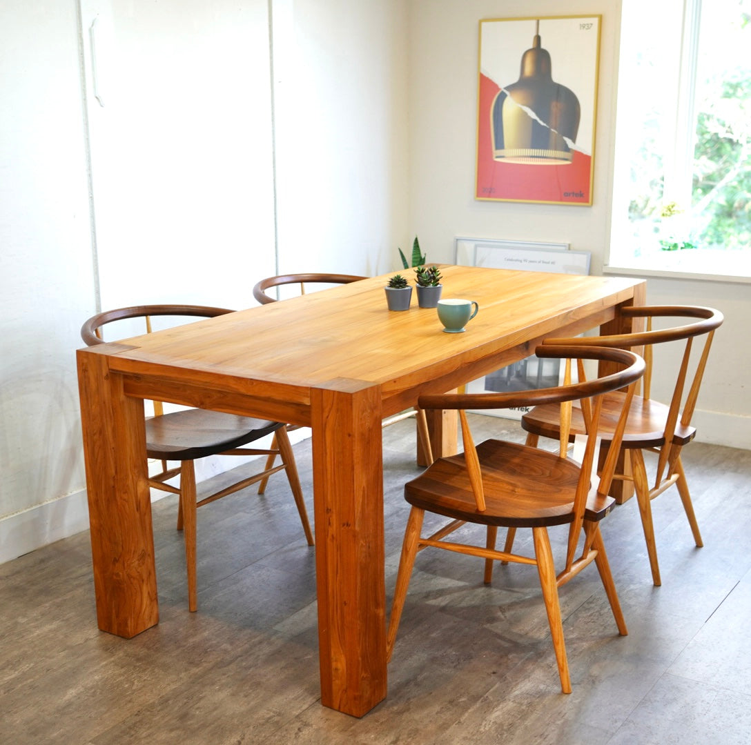 WTW / ダブルティー チーク材 ダイニングテーブル W165