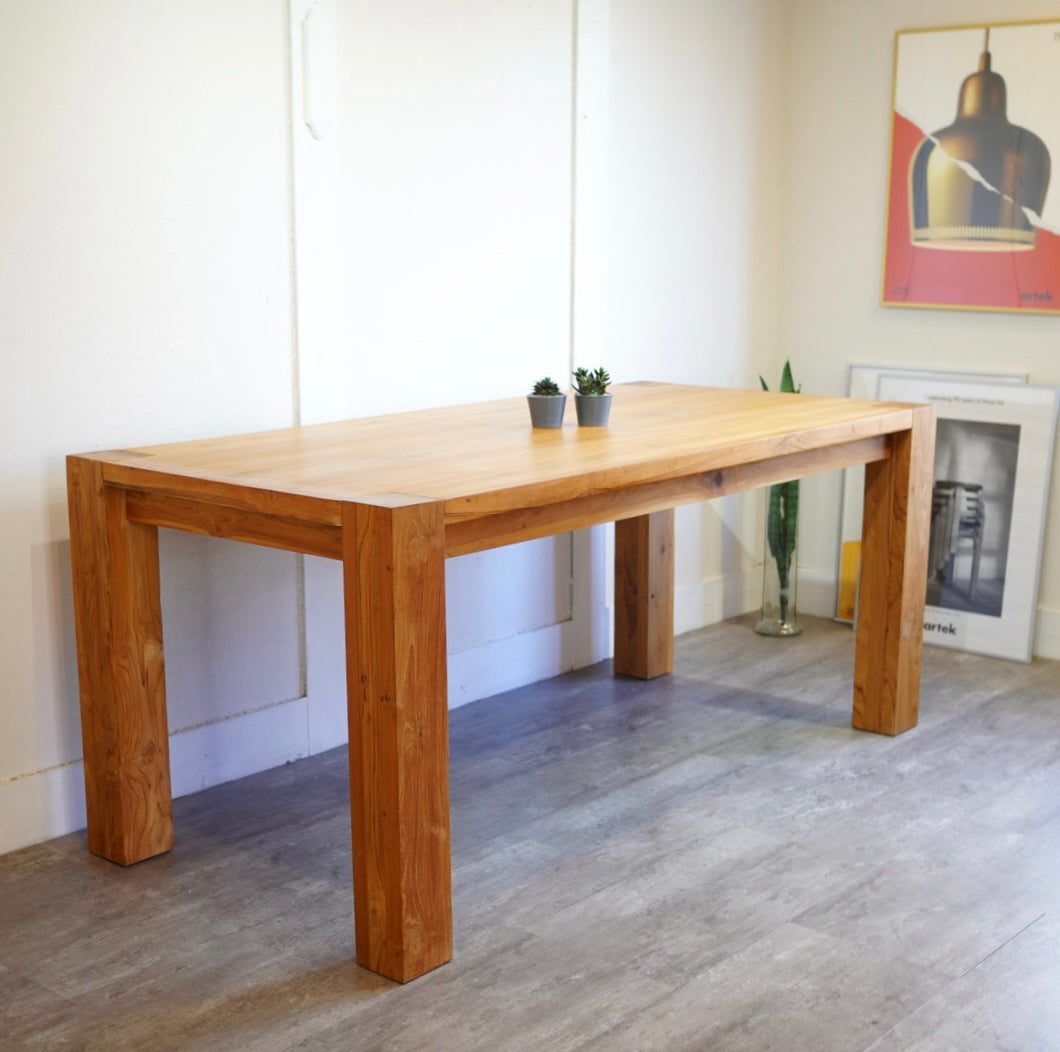 WTW / ダブルティー チーク材 ダイニングテーブル W165