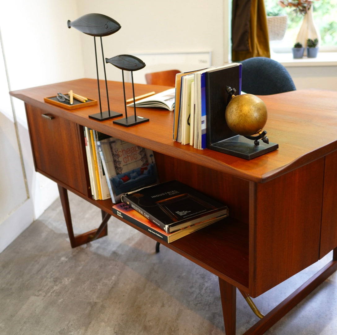 Lovig dansk design ヴィンテージ北欧ブーメランデスク Peter Løvig Nielsen チーク