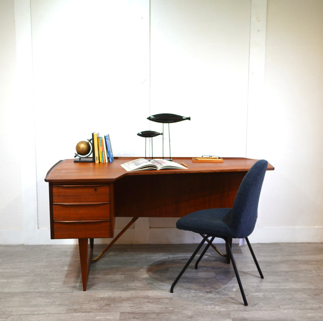 Lovig dansk design ヴィンテージ北欧ブーメランデスク Peter Løvig Nielsen チーク