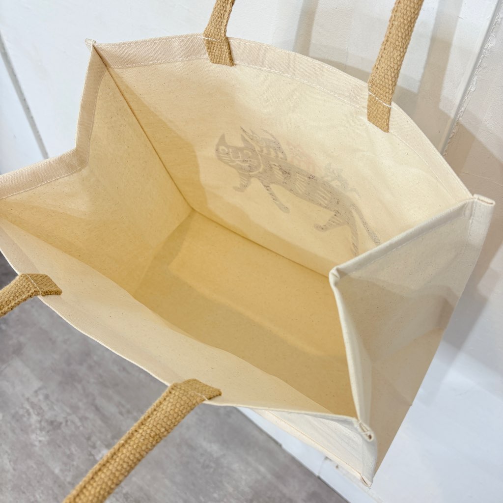 柚木沙弥郎 型染め バッグ 【中】茶色い猫と3匹の子猫 かばん 新品未使用