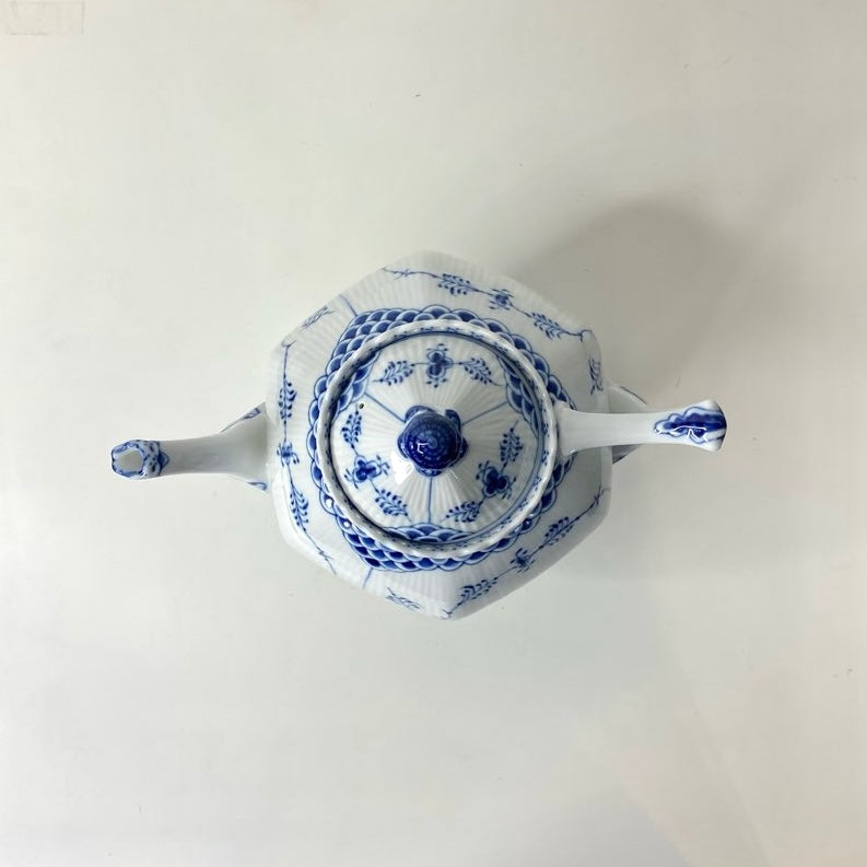 ロイヤルコペンハーゲン / Royal Copenhagen ブルーフルーテッド フルレース ティーポッド
