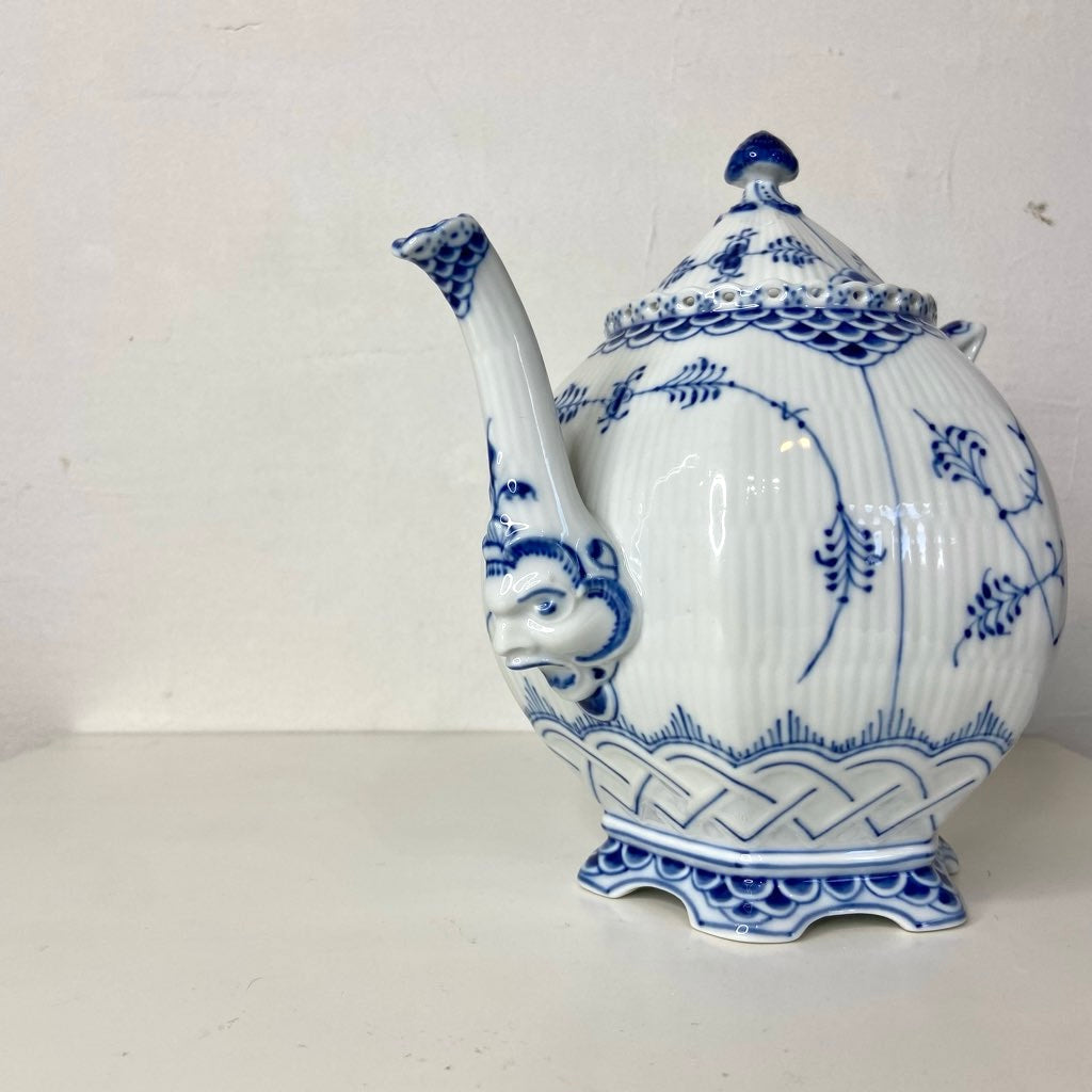 ロイヤルコペンハーゲン / Royal Copenhagen ブルーフルーテッド フルレース ティーポッド