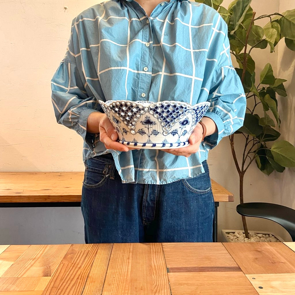 ロイヤルコペンハーゲン / Royal Copenhagen ブルーフルーテッド フルレース フルーツバスケット