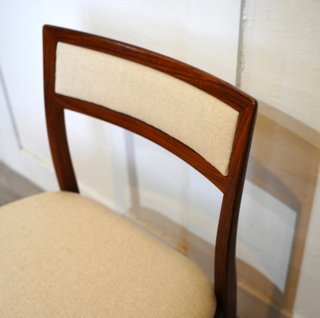 デンマーク製 ローズウッドダイニングチェア 張替え済 北欧