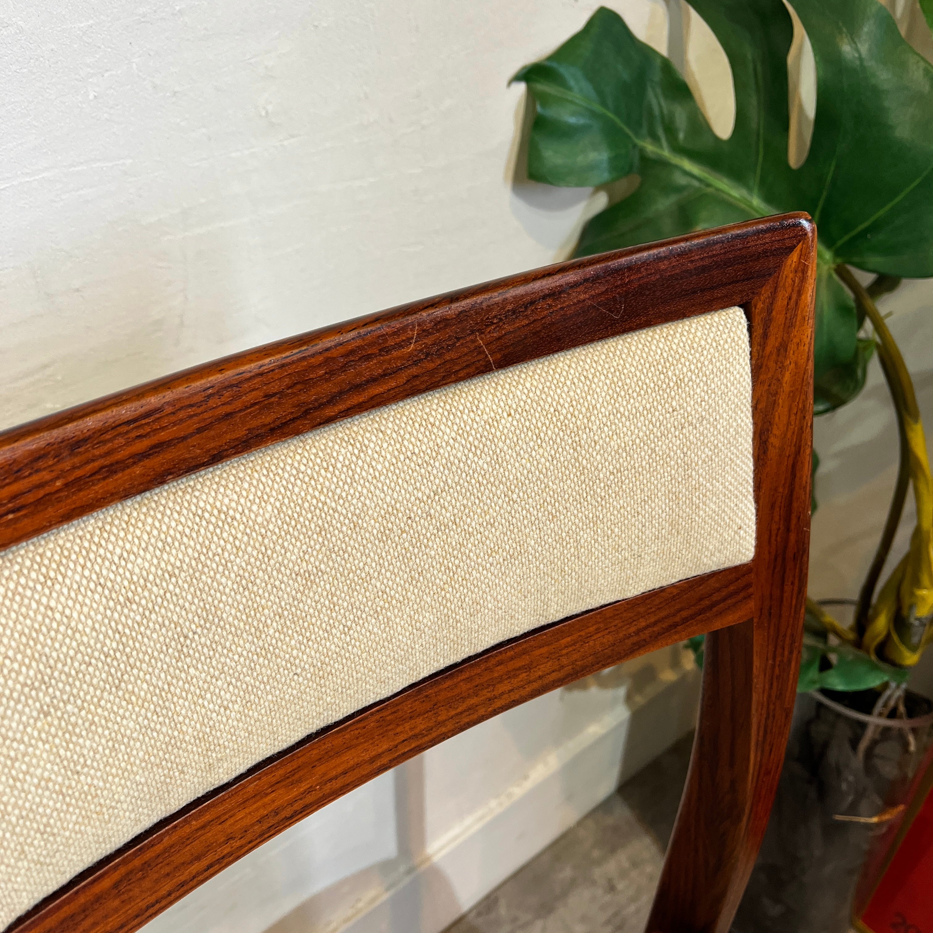 デンマーク製 ローズウッドダイニングチェア 張替え済 北欧