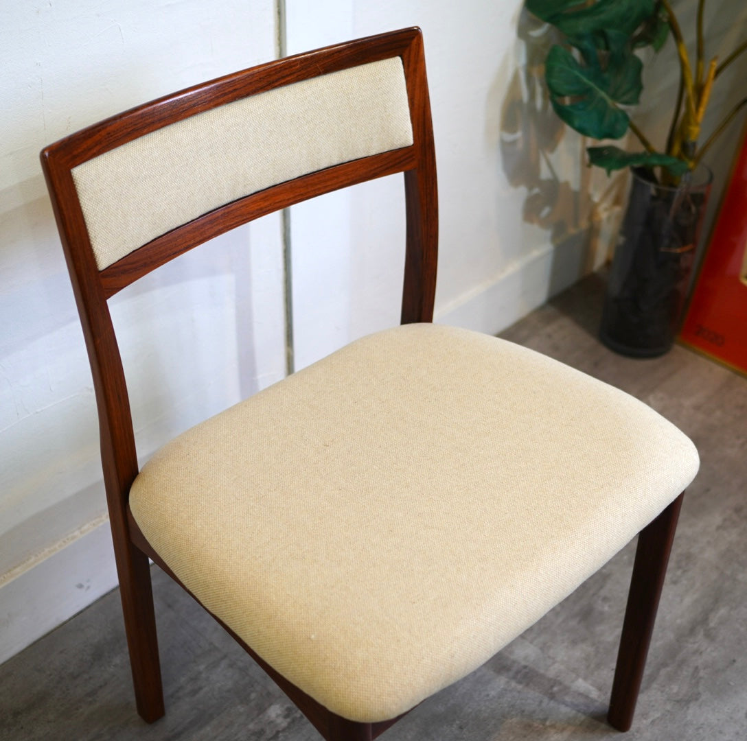 デンマーク製 ローズウッドダイニングチェア 張替え済 北欧