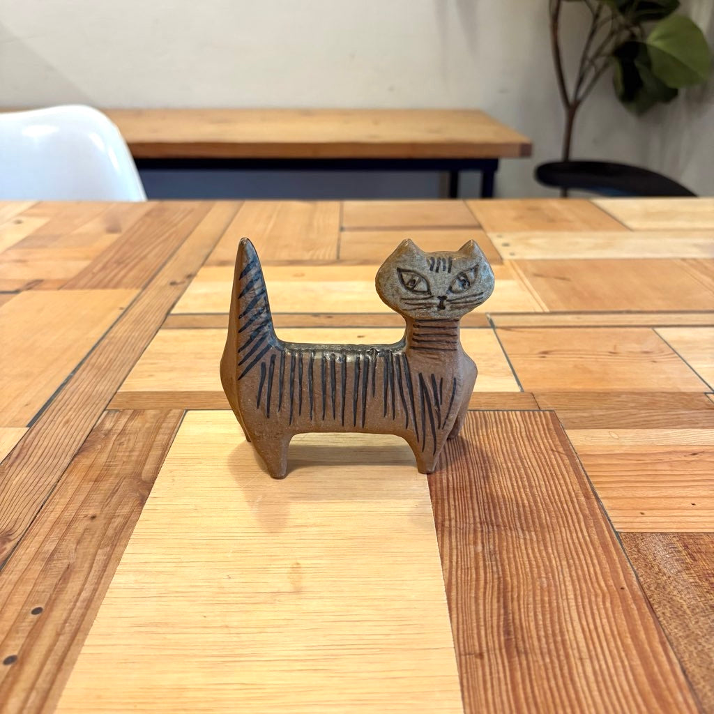 グスタフスベリ / Gustavsberg Lillazooシリーズ 4本足で立つ猫 リサラーソン ヴィンテージ