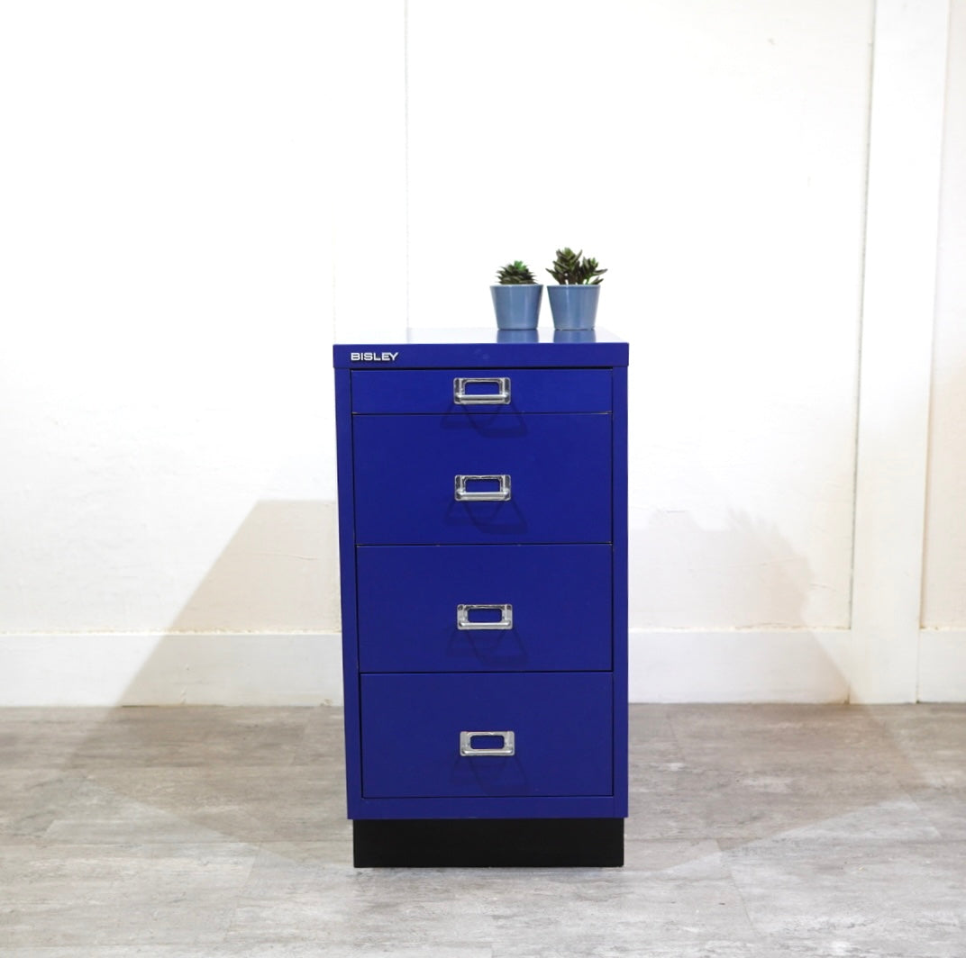 ビスレー / BISLEY A3キャビネット 引き出し4段 ブルー